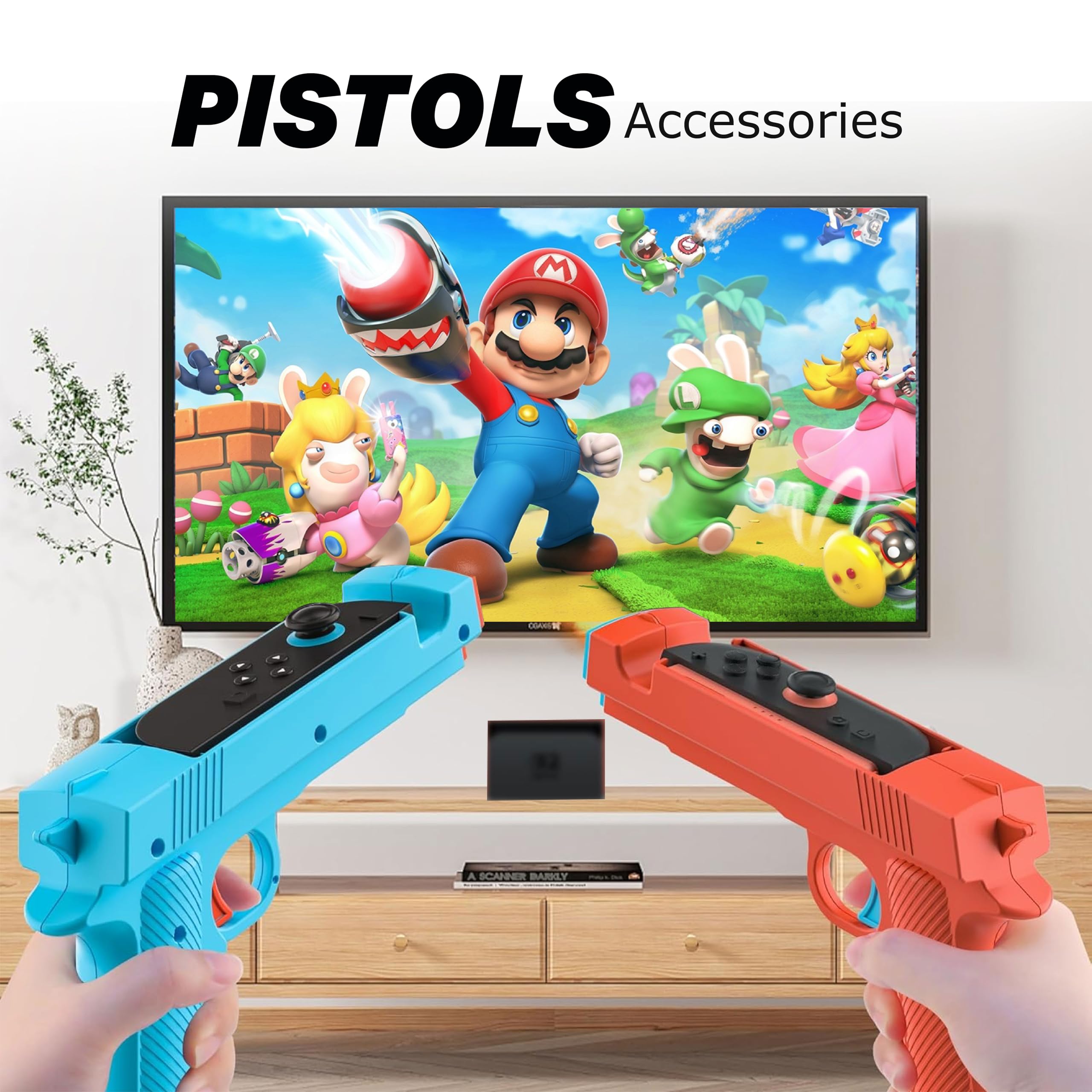 NiTHO Set Accessori Sport per Controller Compatibile con Switch 2, Bundle Giochi Sport con Volanti, Racchette, Spade e Pistole, Compatibile con Switch / OLED