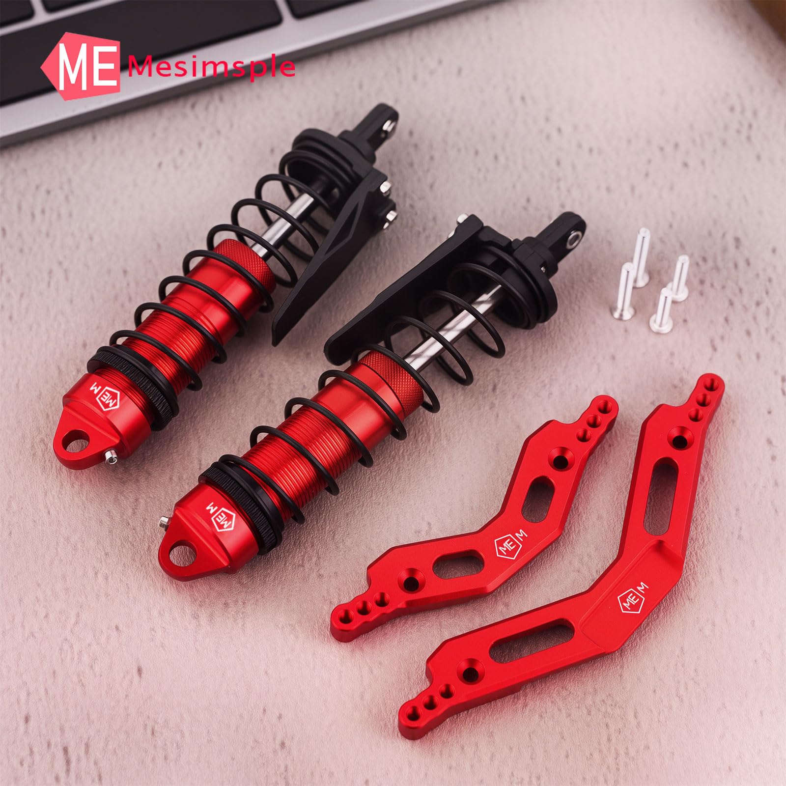 Mesimsple New Version Shocks And Front Rear Shock Tower for 1/10 Arrma Granite Senton 4x4 3S Blx & Mega 550 Upgrades Part