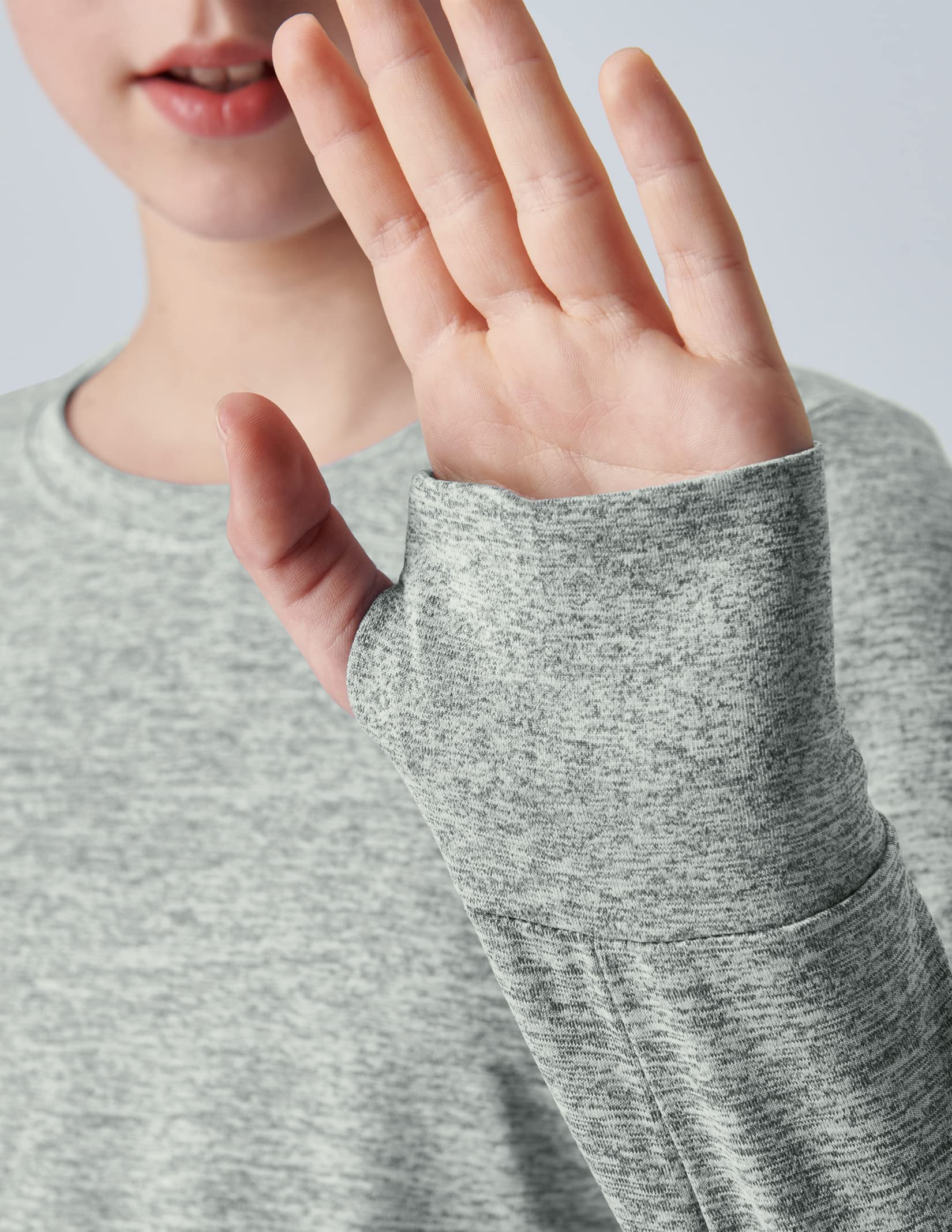 3er-Pack: Langarm-Shirts für Jugendliche, Mädchen, aktive Passform, athletische Performance-Kleidung, Kinder, Teenager, Sport-T-Shirts mit Daumenlöchern