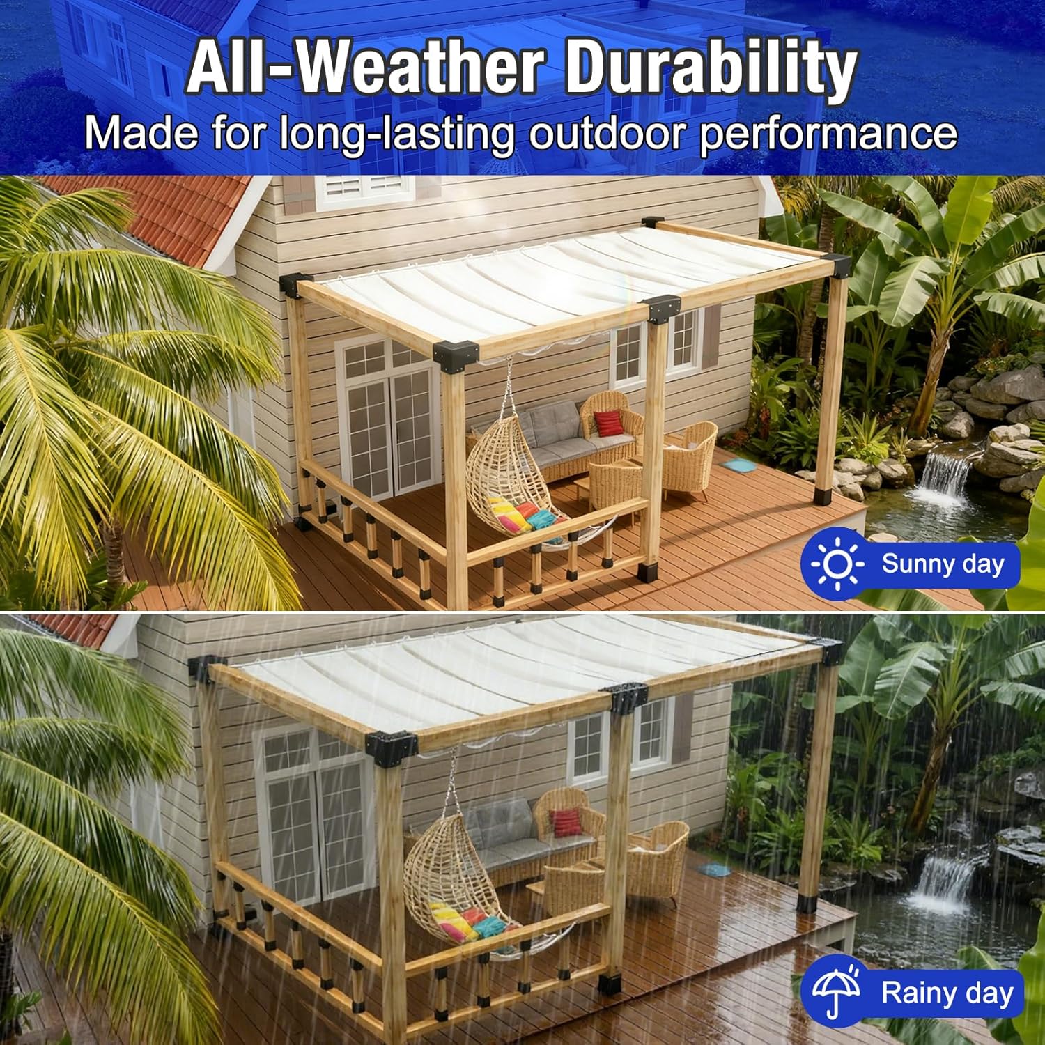 6PCS 3-Way & 4-Way Pergola Brackets, 4"x4" Pergola Kit, Pergola Corner Bracket for Gazebos, Patio Pergolas, Log Cabin, Wooden Beams