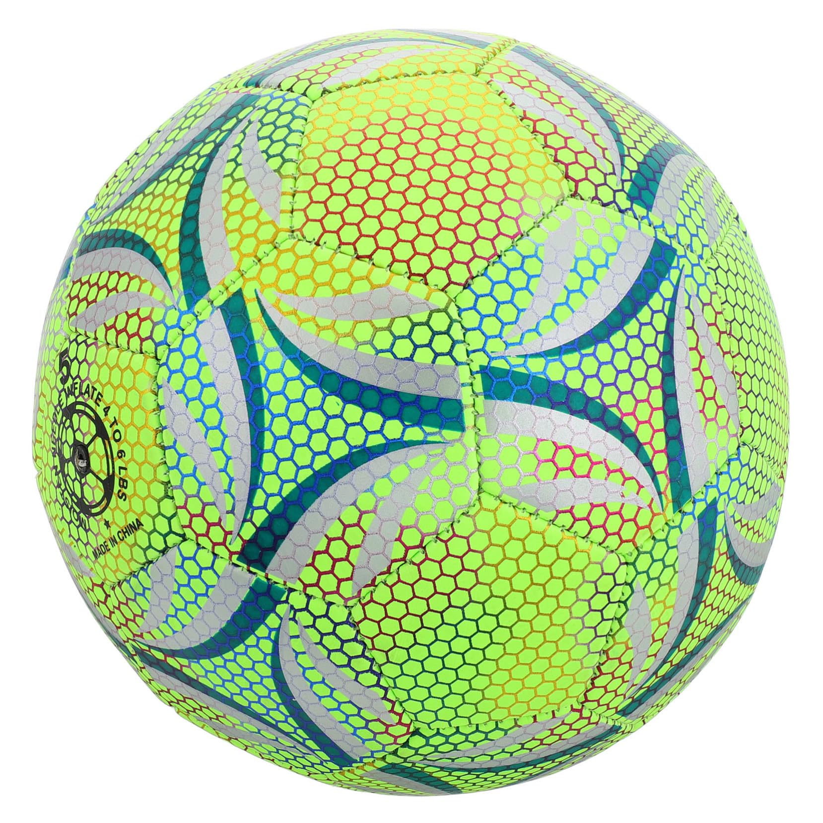 GALPADA Balón de Fútbol Estándar para Adultos y Adolescentes con Diseño Fluorescente Nocturno para Entrenamiento Seguro y Visible la Oscuridad