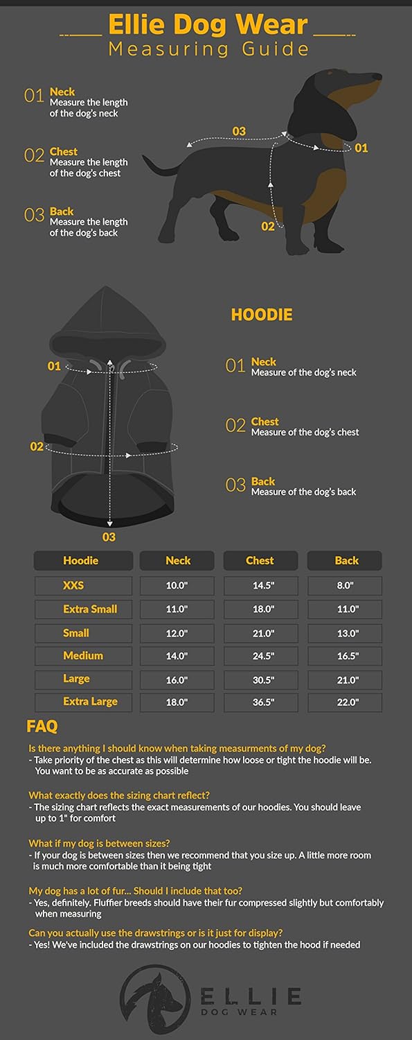 Zip Up Adventure Dog Hoodie with Hook & Loop Pockets and Adjustable Drawstring Hood - XXS to XXL - Multiple Colors - Comfortable & Versatile Dog Hoodies (White, XS)