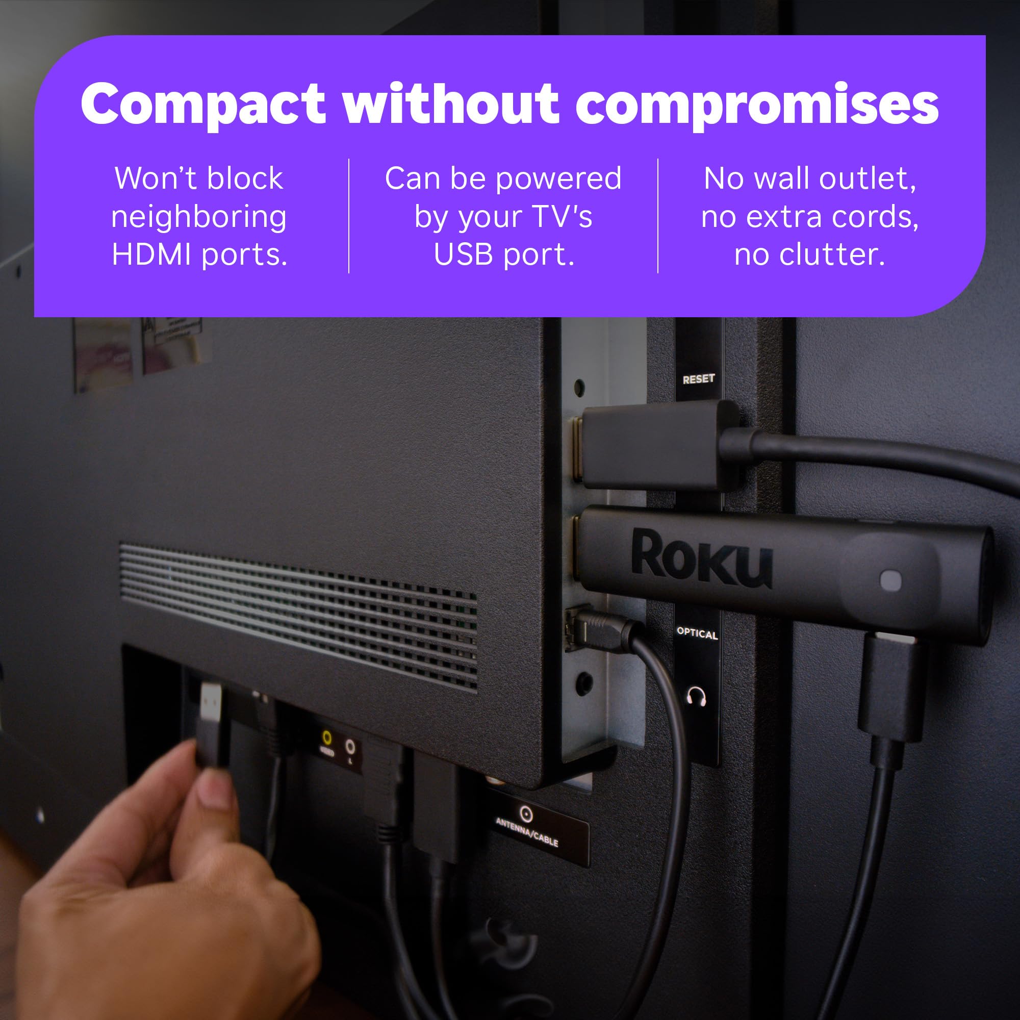Roku® Streaming Stick™ 2025 – HD Roku Streaming Device for TV with Voice Remote – Free and Live TV — view 4