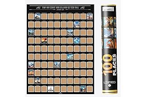 Ultimate 100-Day Bucket List Scratch-Off Poster for Unforgettable Travel Adventures