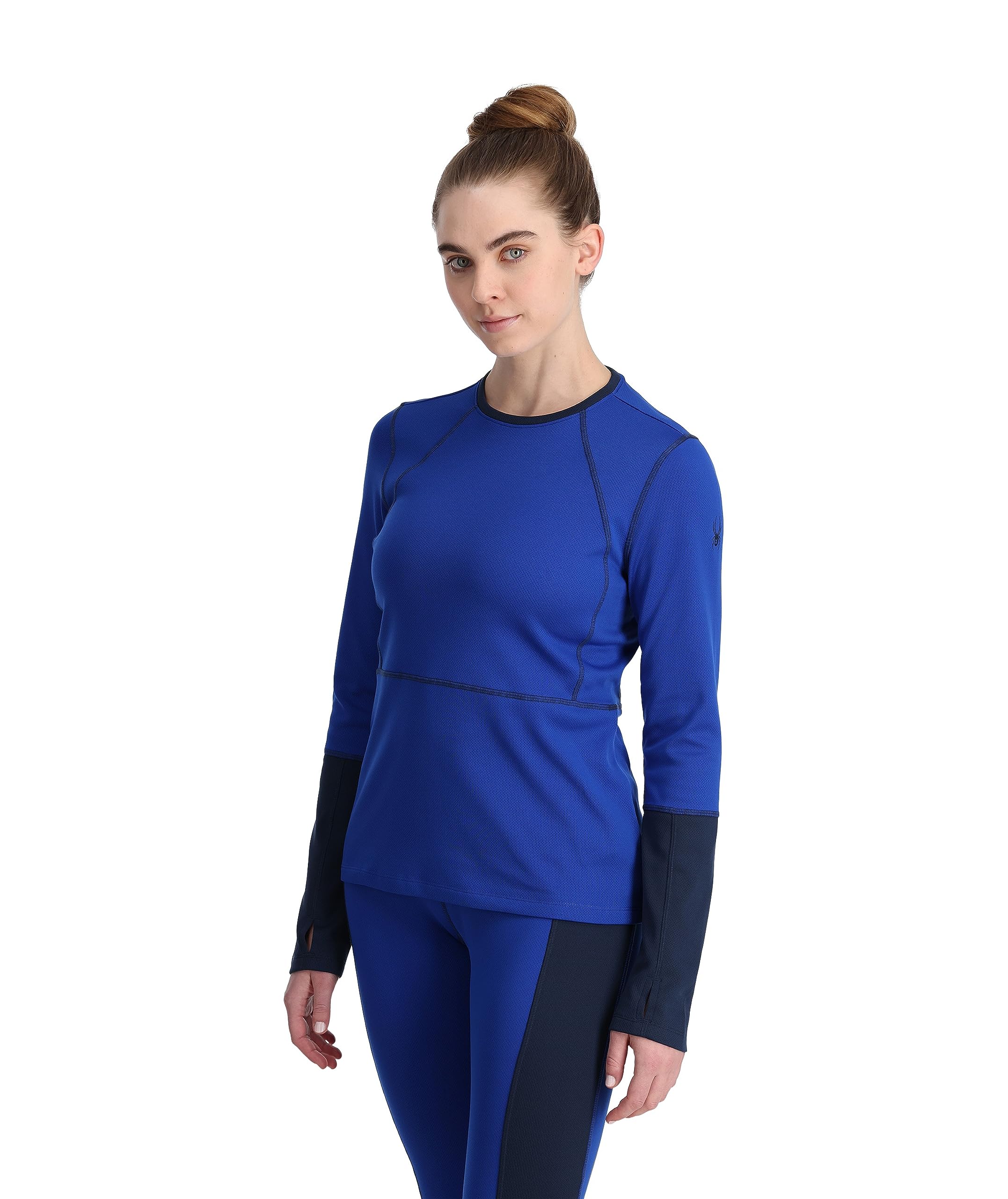 Spyder Charger Crew Women Baselayer, Electric Blue, L