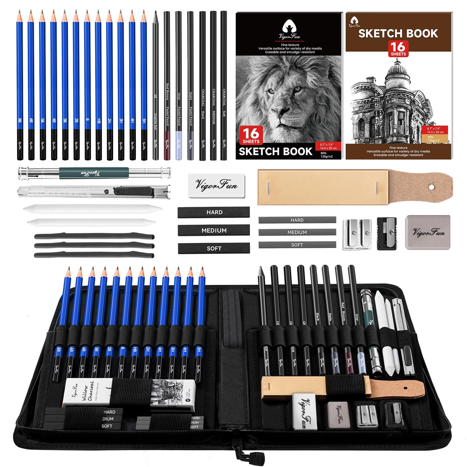 Amazon.com: VigorFun Art Supplies, Sketching & Drawing Pencils Art