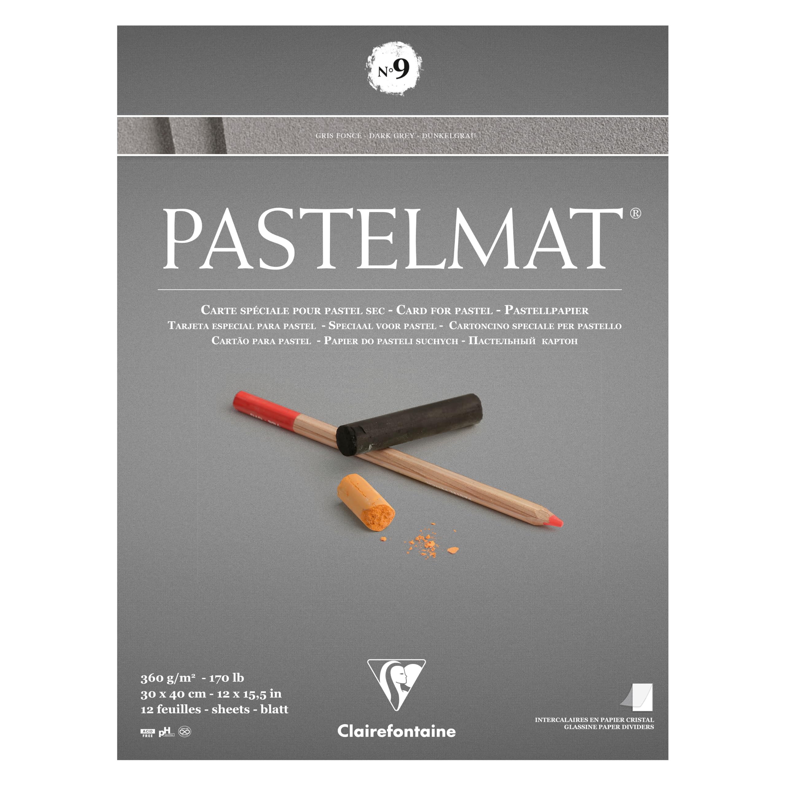 Clairefontaine 96215C - Skizze - Pastellblock Pastelmat N.9