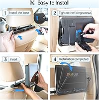 Vista 8 de 10.5" Dual Portable DVD Player, Arafuna Rechargable Car Screen Play A Same or Two Different Movies, Headrest for Car with 5-Hour, Support USB/SD