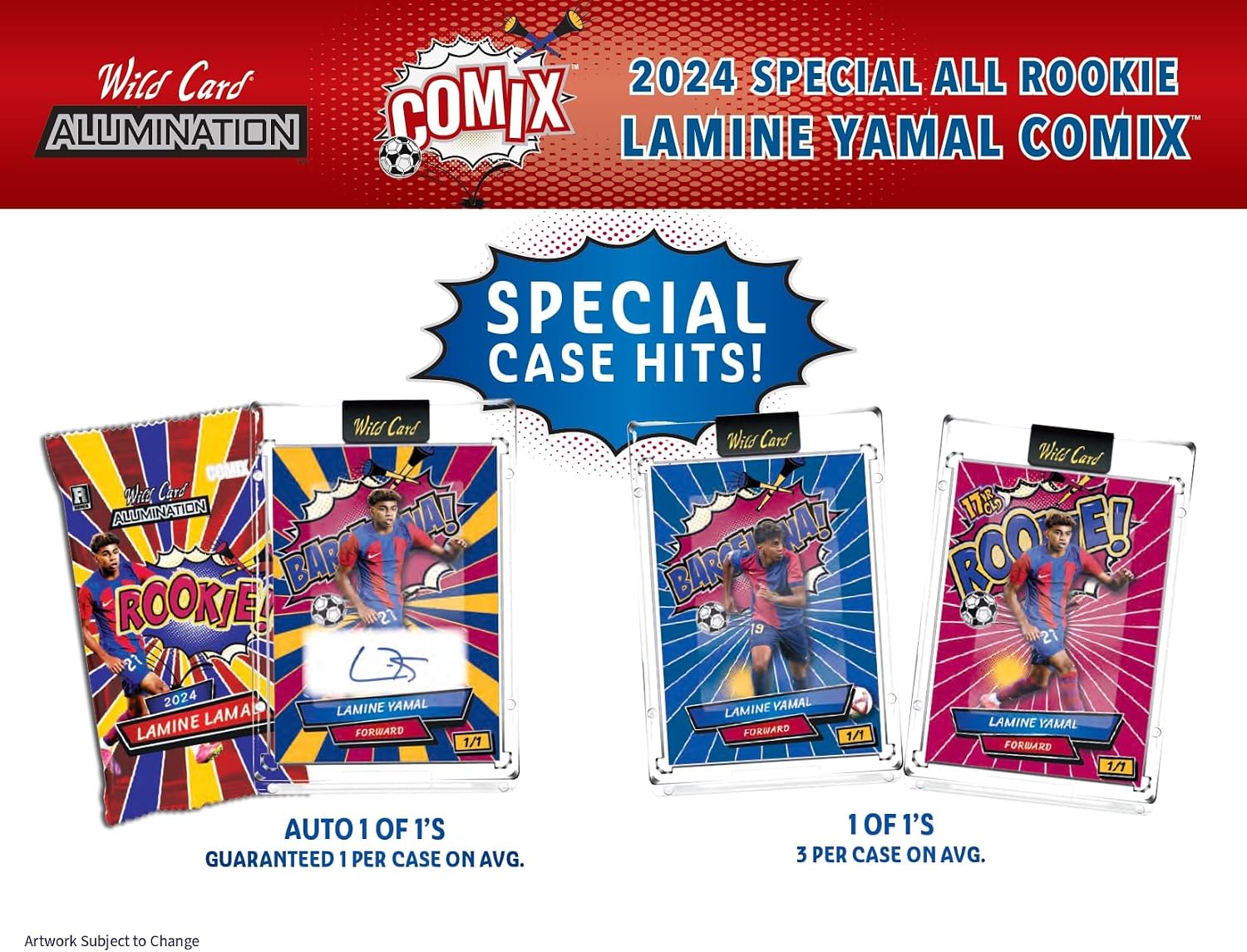 2024 Wild Card Alumination Lamine Yamal Rookie Comix Hobby Trading Card Box (5 Encases Autographs)