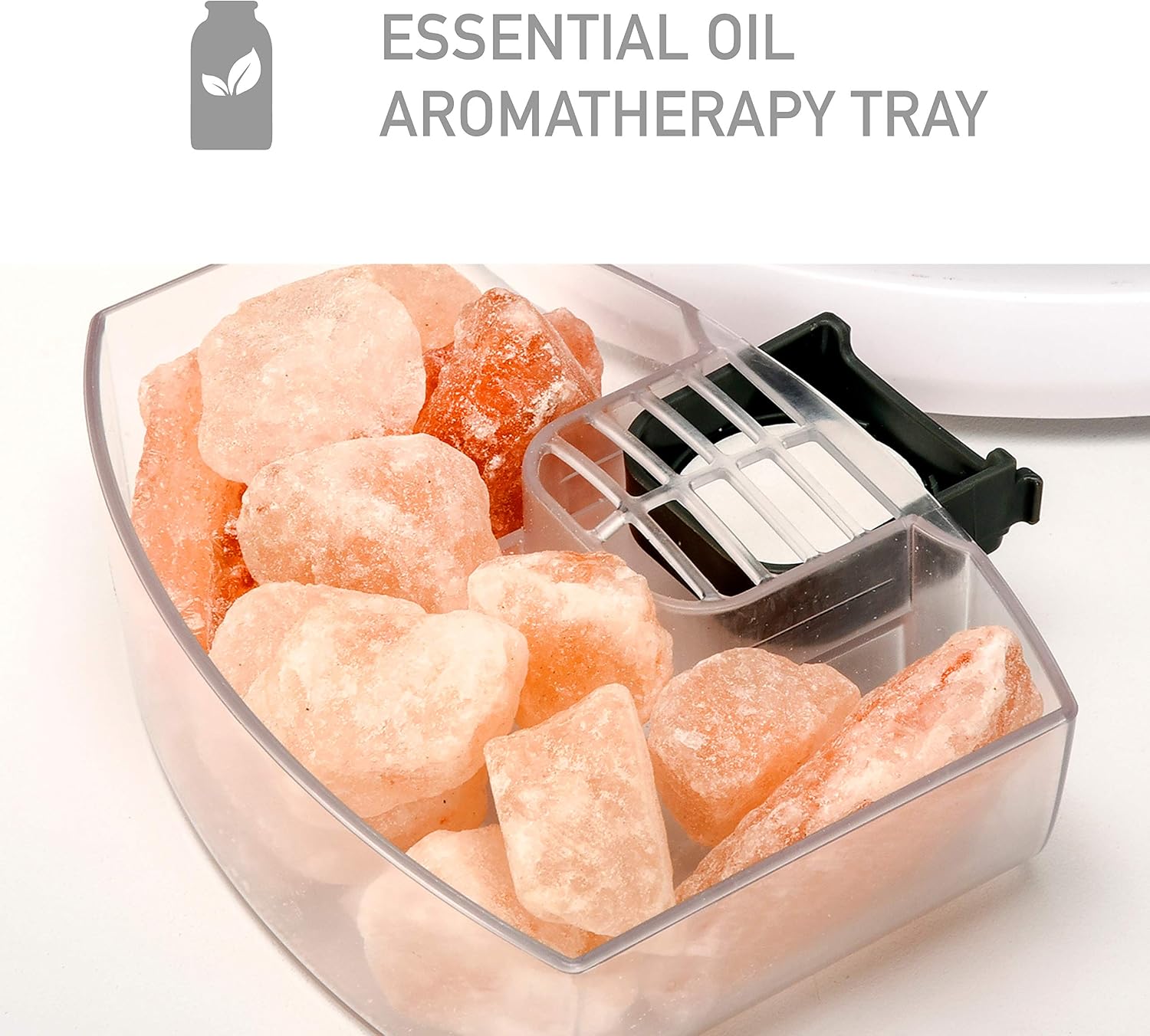 PureGuardian Himalayan Salt Lamp, Ultrasonic Cool Mist Humidifier with Aromatherapy Tray H1117W White