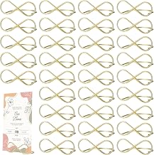 32 Pcs Gold Wedding Place Card Holder, Photo Frame Table Place Cards, Metal Photo Holder in the Shape of 8, Table Number Holder for Weddings, Table Number Holder for Communion Birthday Parties
