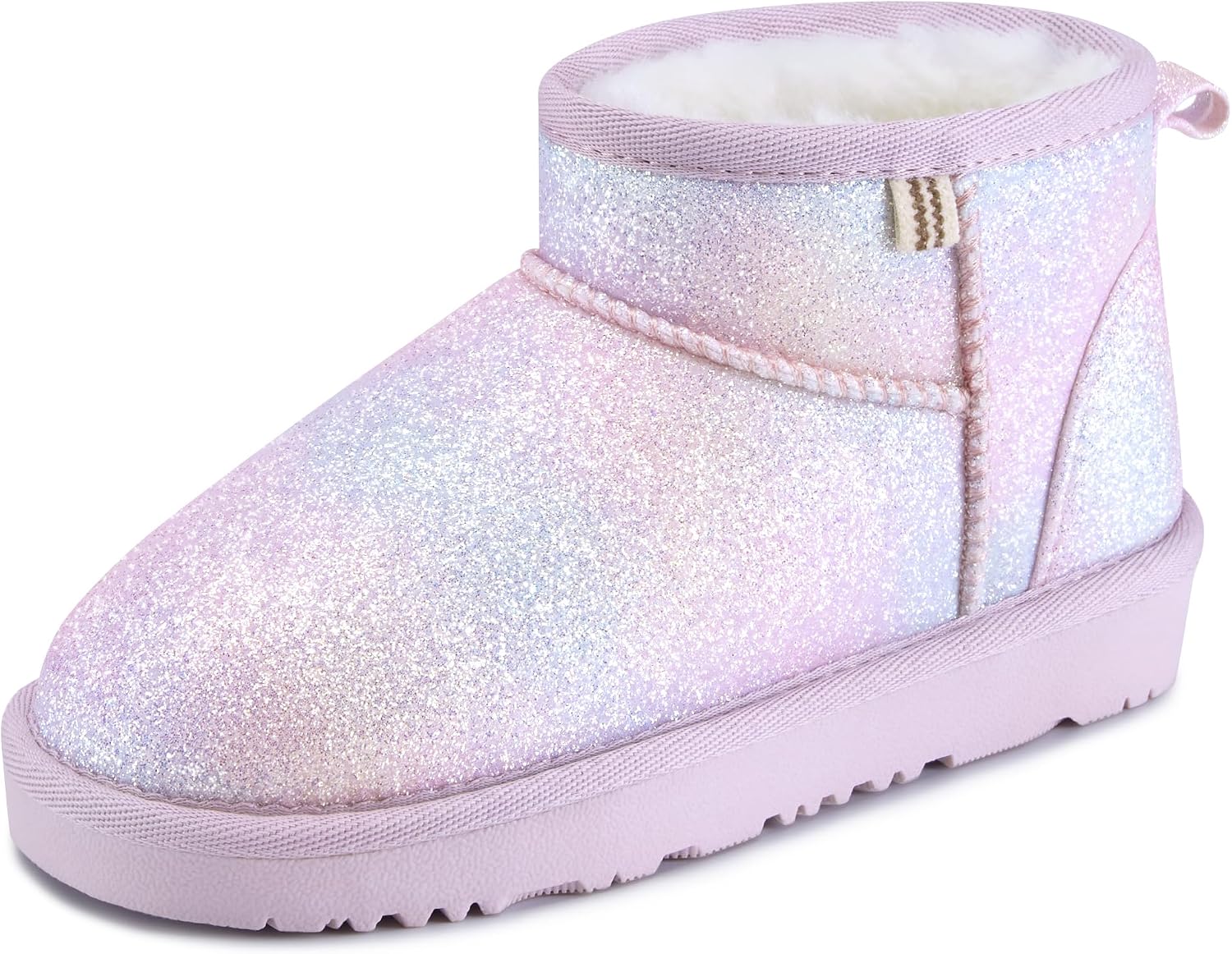 Stelle Kids Snow Boots Girls Boys Winter Ankle Boots | Faux Fur Lined,Faux Suede Upper,Pull-On,TPR Outsole,Cozy,Lightweight,Comfortable,Outdoor,Warm,Toddler,Little Big Kid