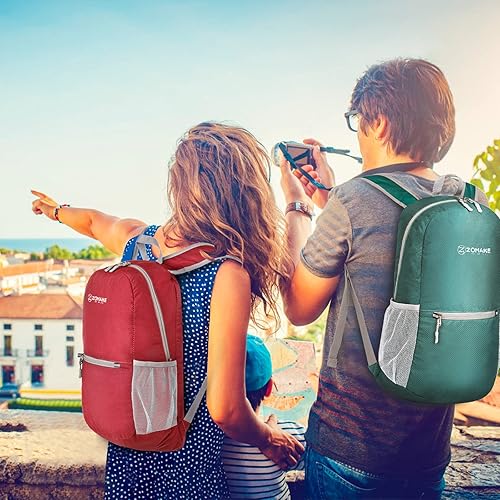 Miniatura 6 de ZOMAKE Mochila ultra ligera y compactable Mochila de senderismo resistente al agua, Mochila pequeña Mochila de camping al aire libre plegable y