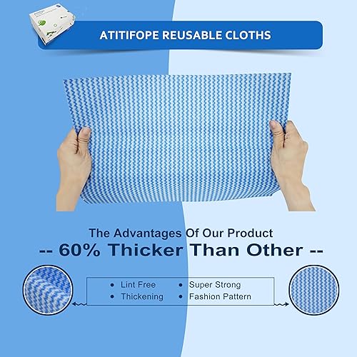 Miniatura 2 de Paños reutilizables multiusos, toallitas resistentes para cocina, baño y automóvil (50 unidades (paquete de 2))