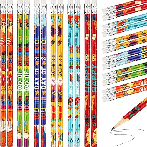 100 lápices inspiradores para el día 100 con borrador bonitos lápices para niños suministros escolares para redacción dibujo estudiantes profesores