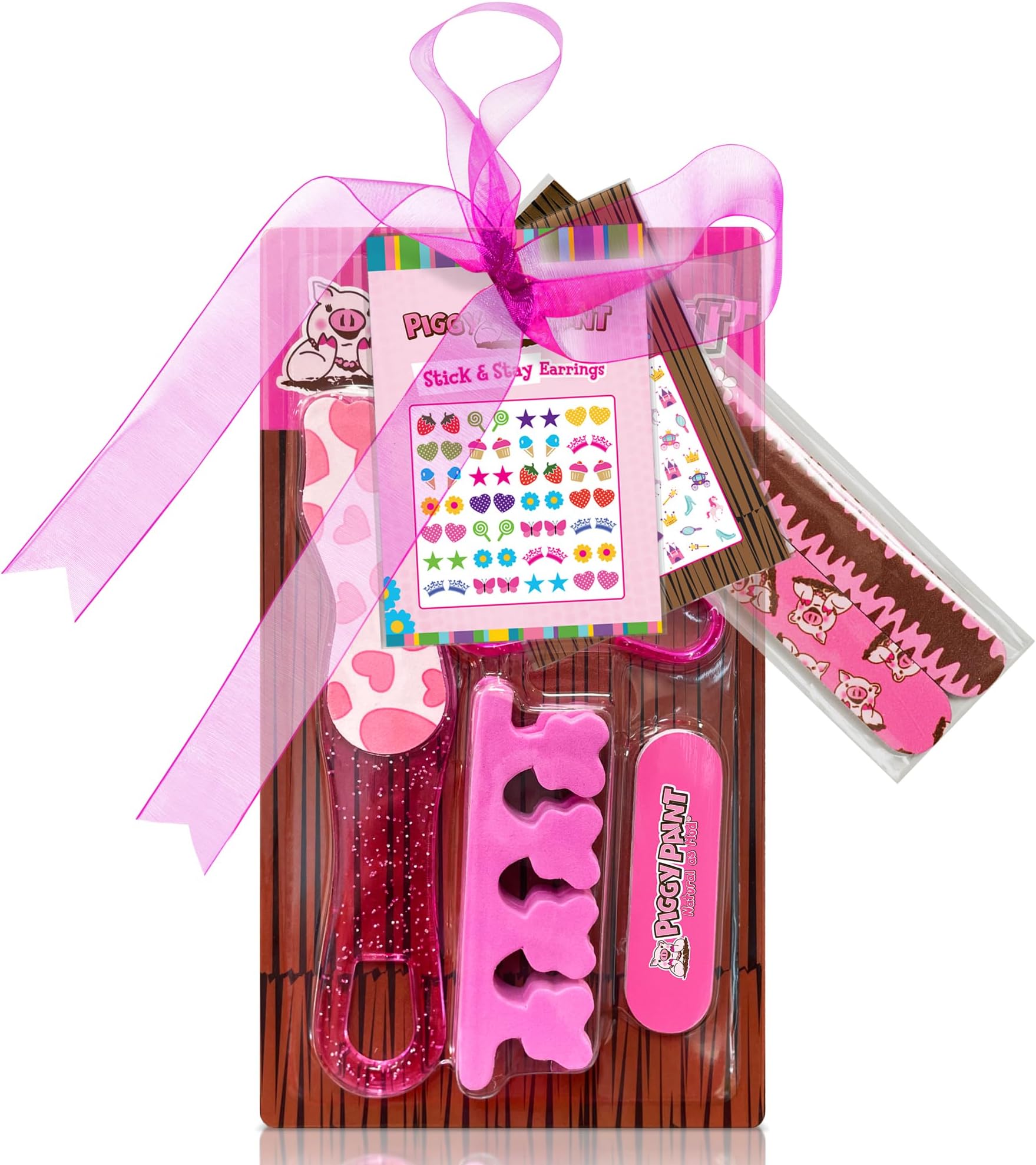 Nail Kit - Nail Earring Sticker Set for Girls, Toddlers, & Kids, Pedicure Spa Set, Nail Files, Safe, Cruelty Free, Ideal for Birthdays, Sleepovers, & Parties - Accessorize Me