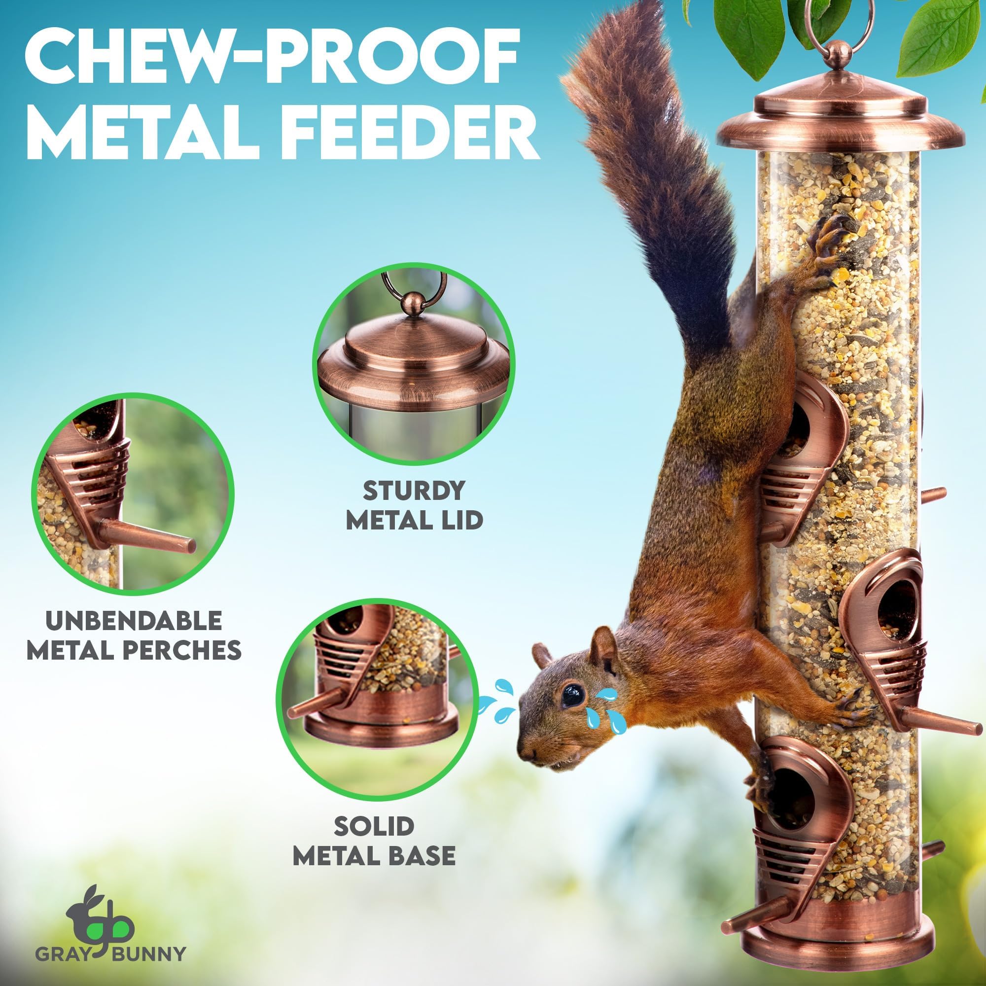 Copper Metal Bird Feeders