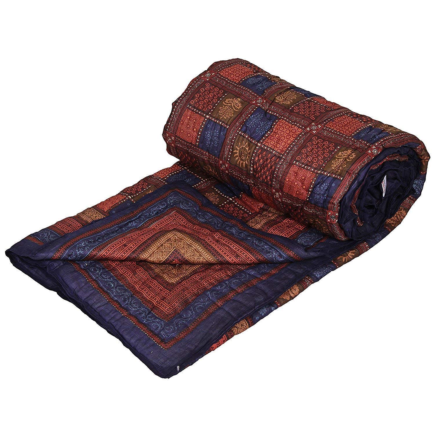 Buy Mahadev Handicrafts Jaipuri Razai Single Bed Cotton Rajasthani Sanganeri Floral Print Quilt