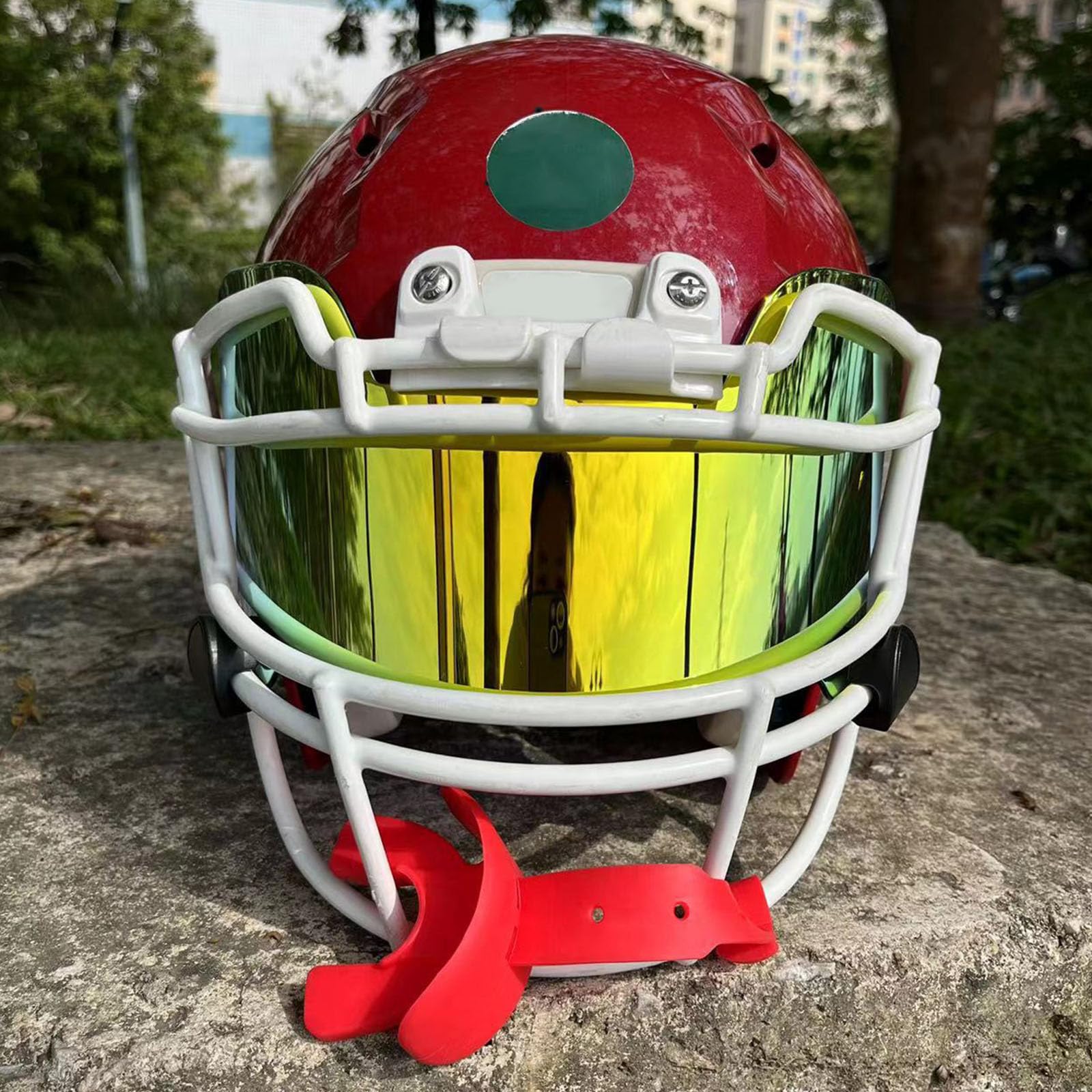 Claro Cascos de Fútbol Viseras Antiarañazos Escudo Ojo Para Adolescentes Y Adultos Cascos Visores Escudo O