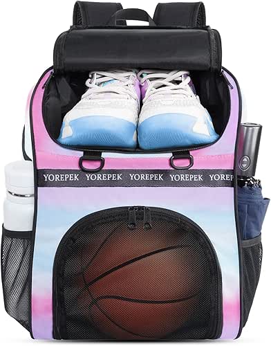 YOREPEK Basketball Bag, Large Basketball Backpack with Shoe Compartment and