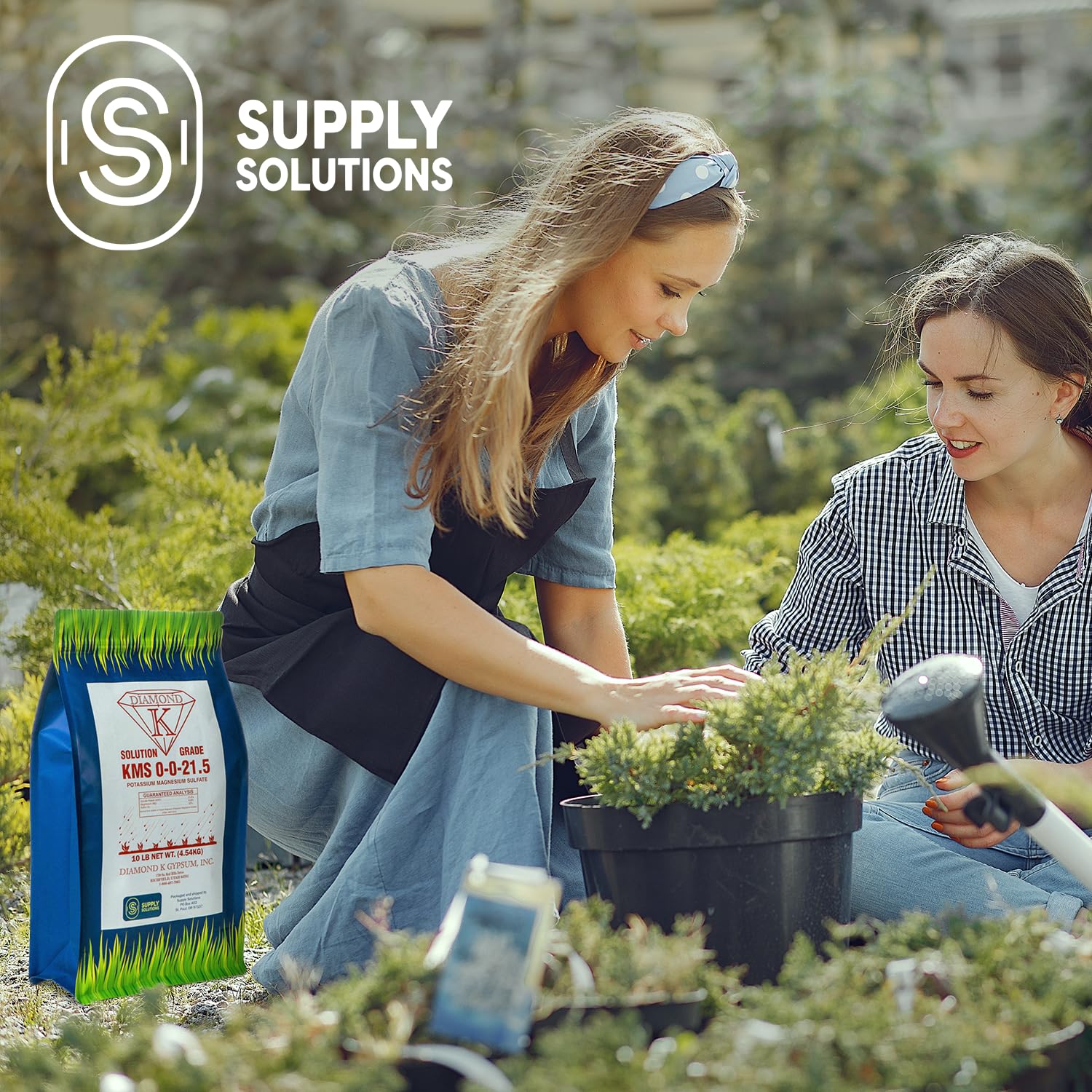 KMS 0-0-21.5 (Potassium Magnesium Sulfate) Fertilizer - Plant Food - The Best for Low Magnesium Soils Prone to Nutrient Loss - Ideal for Lawns, Garden, Vegetable, and Fruit Crops (10 Pounds)