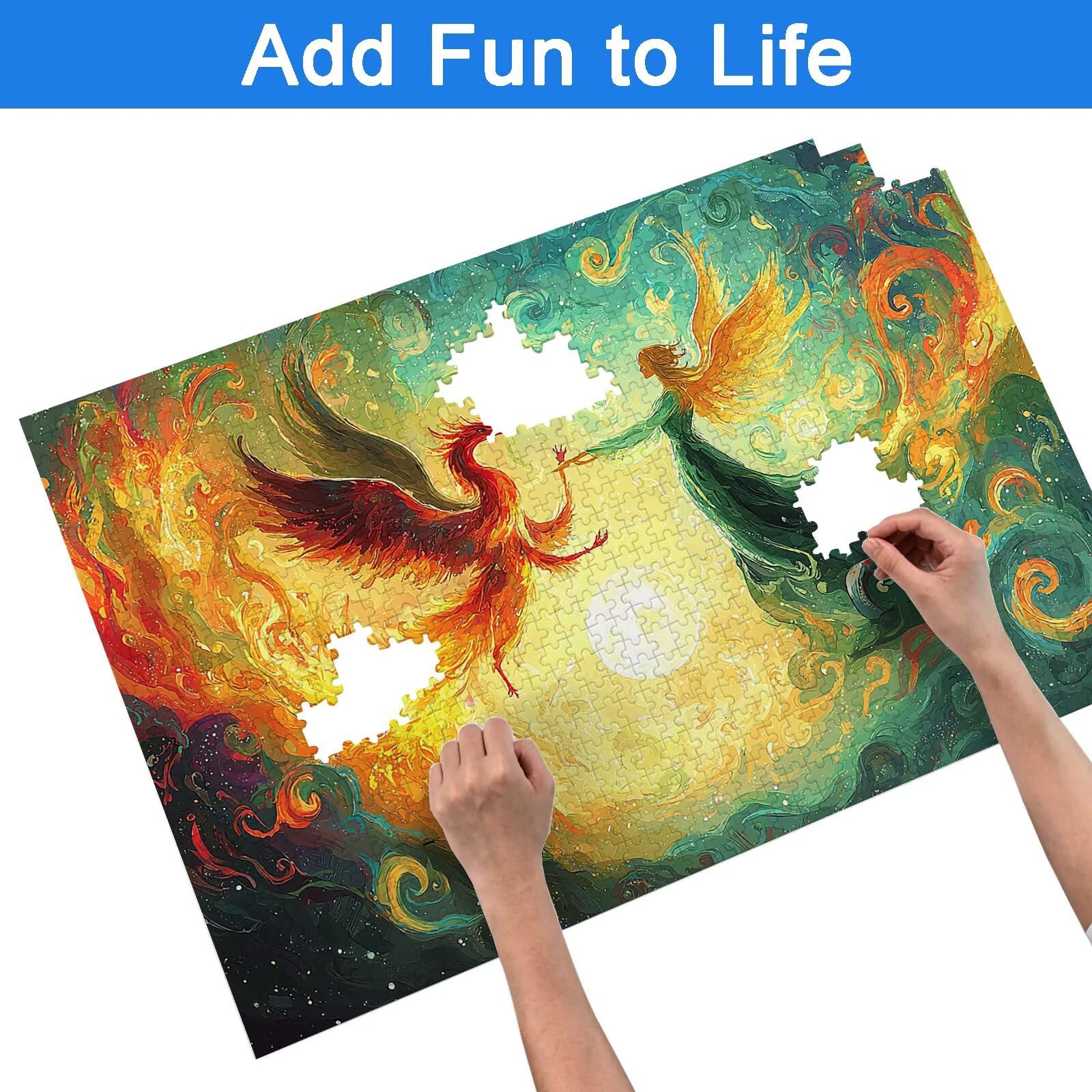 Puzzle 6000 Teile, Fantasie Puzzle 6000 Teile Erwachsene, Klassische Puzzles Engel, Holzpuzzle Erwachsene, Puzzlespiele für Die Ganze Familie, Geschenke für Frauen, Geschenke für Männer, Dekor, -8615