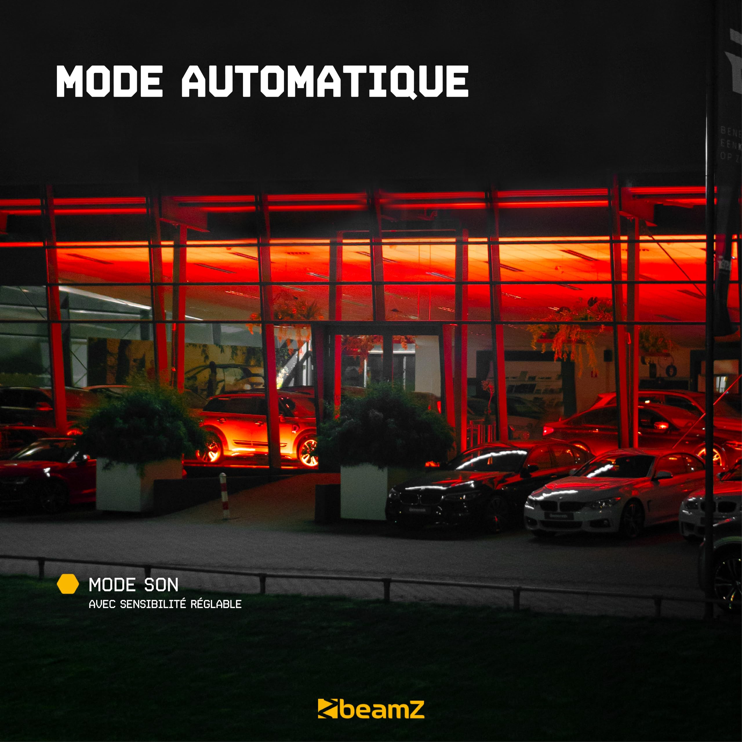 BeamZ LCB144 Barre LED RGB 144 LEDs - Modes DMX ou Autonome, 8 Sections Contrôlables, Fonction Maître/Esclave, Affichage LED, Télécommande Incluse, Idéal comme Jeu de Lumière pour vos Soirées