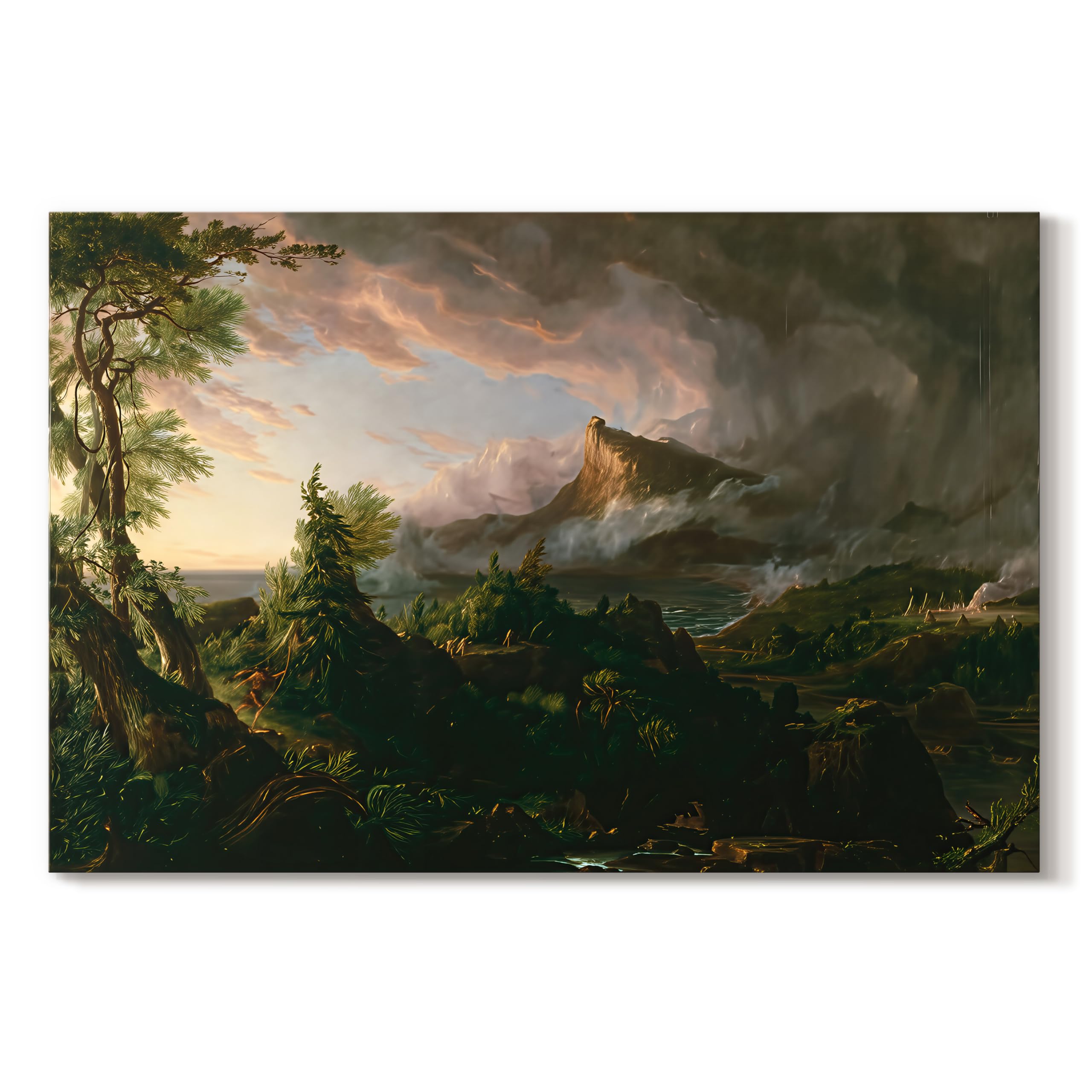 Photo 1 of Thomas Cole Storm Over The Silent Mountain Canvas Print