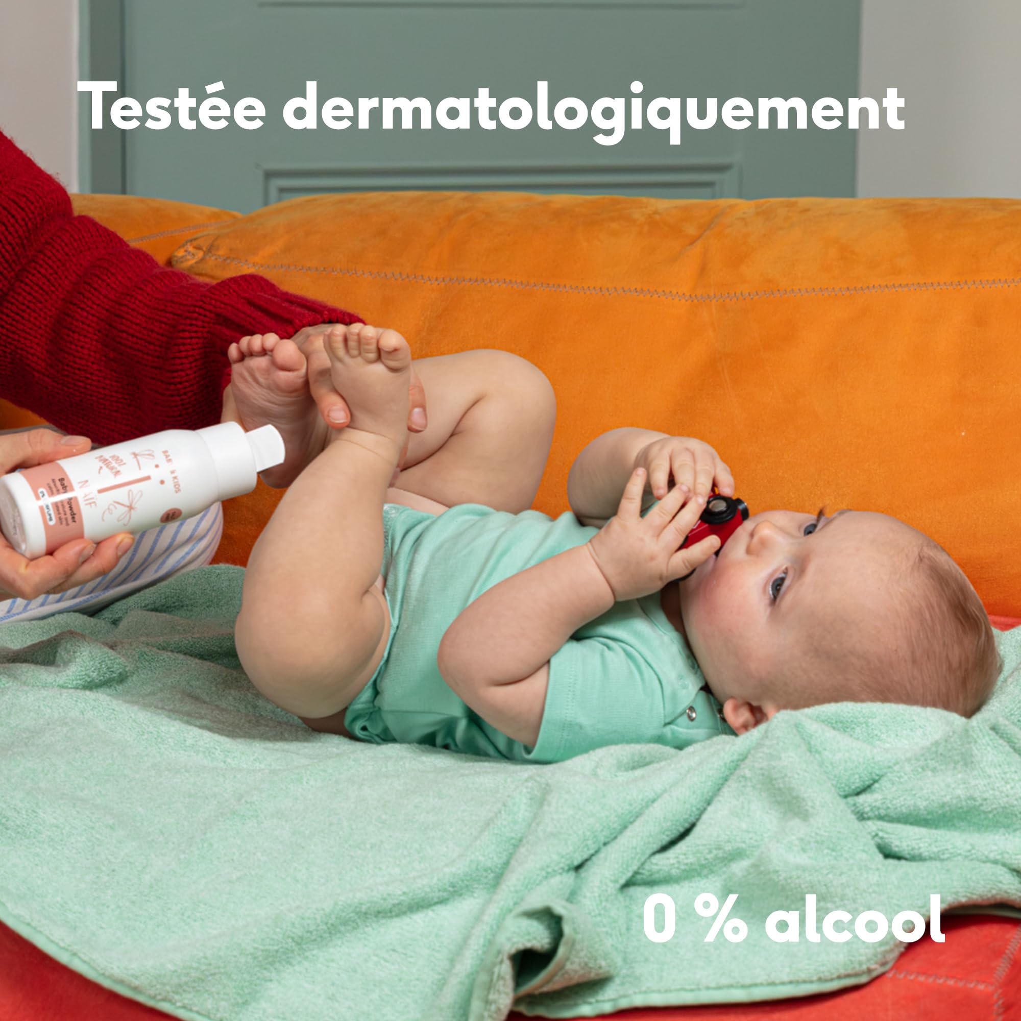 Naïf Poudre pour bébé 100% naturel à base de riz 0% parfum 80g