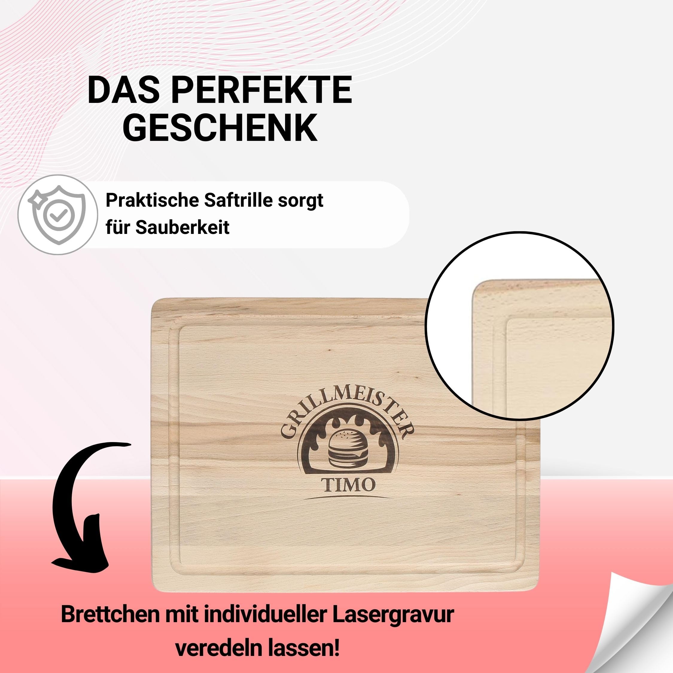 Al Tabla de cortar con grabado con diferentes diseños de cocina tabla personalizado con tabla de desayuno con nombre Madera de Haya Maciza 40 x 30 x 1,5 cm, Diseño 8, 40 x 30 x 1,5 cm