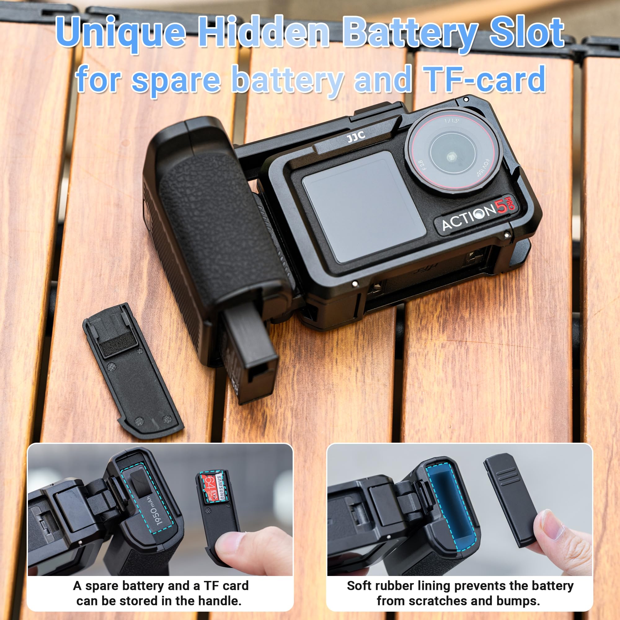 Amazon.com : JJC Osmo Action 5 Pro Handle Grip Kit for DJI Osmo