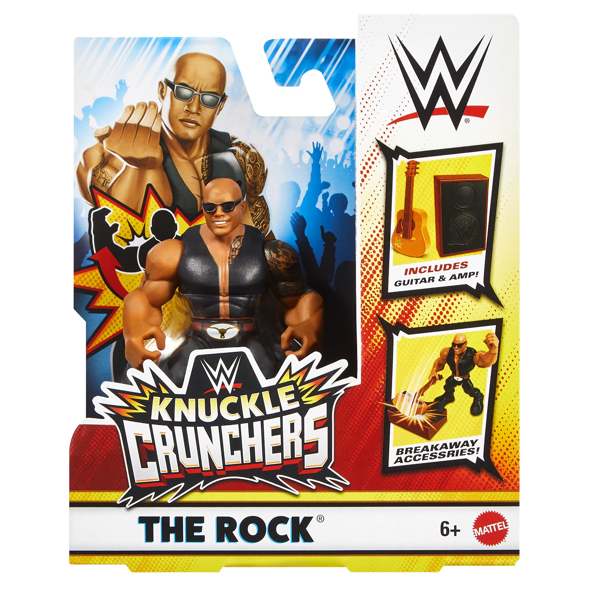 Amazon.com: WWE The Rock Knuckle Crunchers 4 Toy Wrestling Action