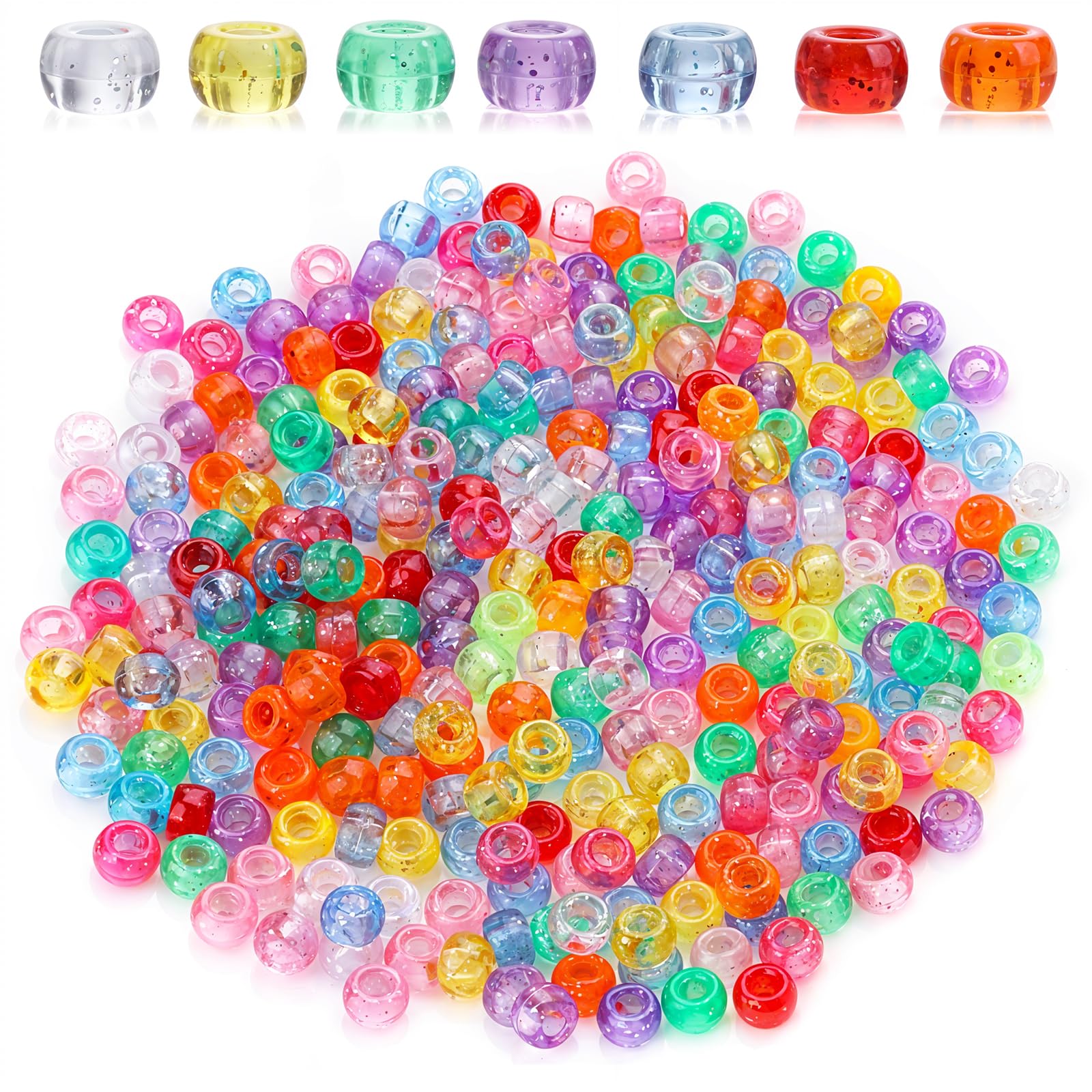 Dimeho 500 Pcs Glass Seed Beads for Jewelry Making, Bracelet Making Kit Small Craft Beads Rainbow Hair Beads and Bead assortments for DIY Crafting Jewelry Necklace Making (Assorted Colors)