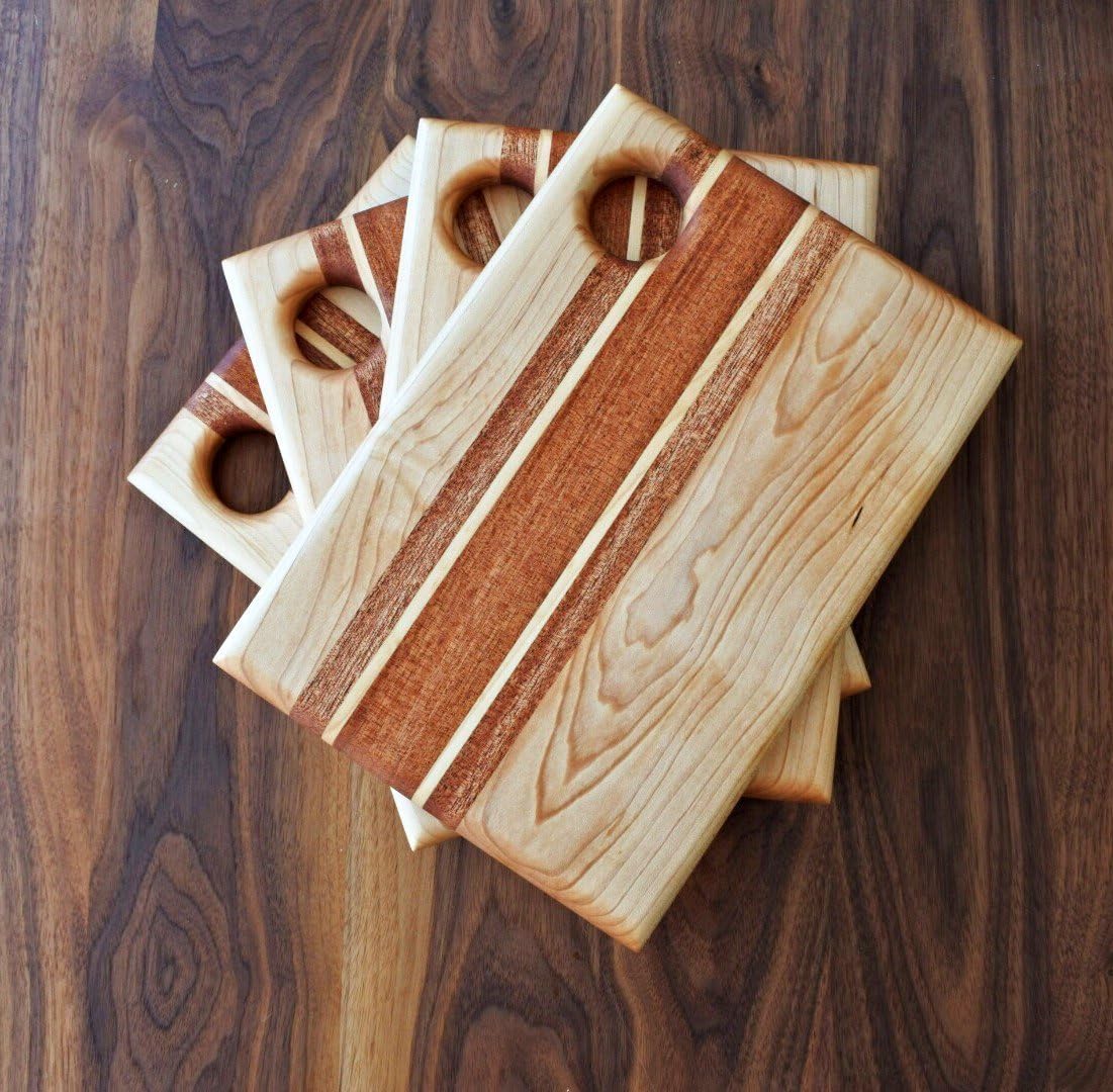 Small Maple & African Mahogany Cutting Board/Cheese Board
