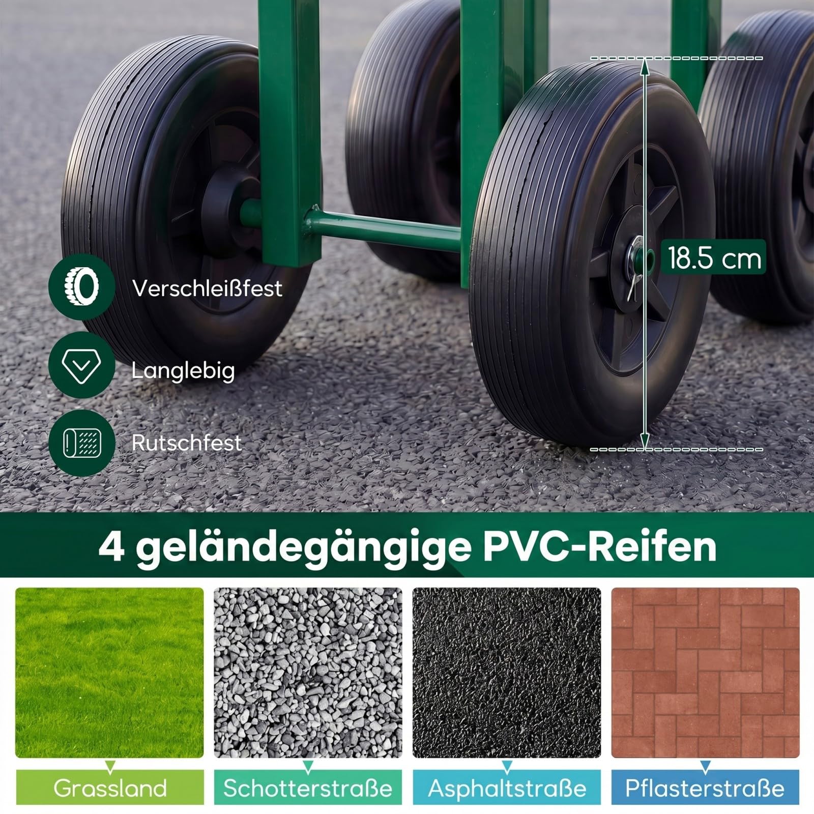 RELAX4LIFE Rollsitz, Gartensitz mit 4 Rädern, Gartenrollsitz 360 ° Drehbar & Höhenverstellbar 40-50 cm, Fahrbarer Arbeitssitz aus Metall, bis 150 kg, für Gartenarbeit & Autopflege