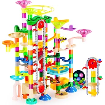 JOYIN Marble Run 236-Piece Marble Run Learning Toy Building Block Toy with Motorised Lift, STEM Building and Learning Toy for