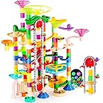 JOYIN 236Pcs Glowing Marble Run with Motorized Elevator- Construction Building Blocks Toys with 30 Glow in The Dark Plastic Marbles, STEM Toy for Boys and Girls Gift for Christmas