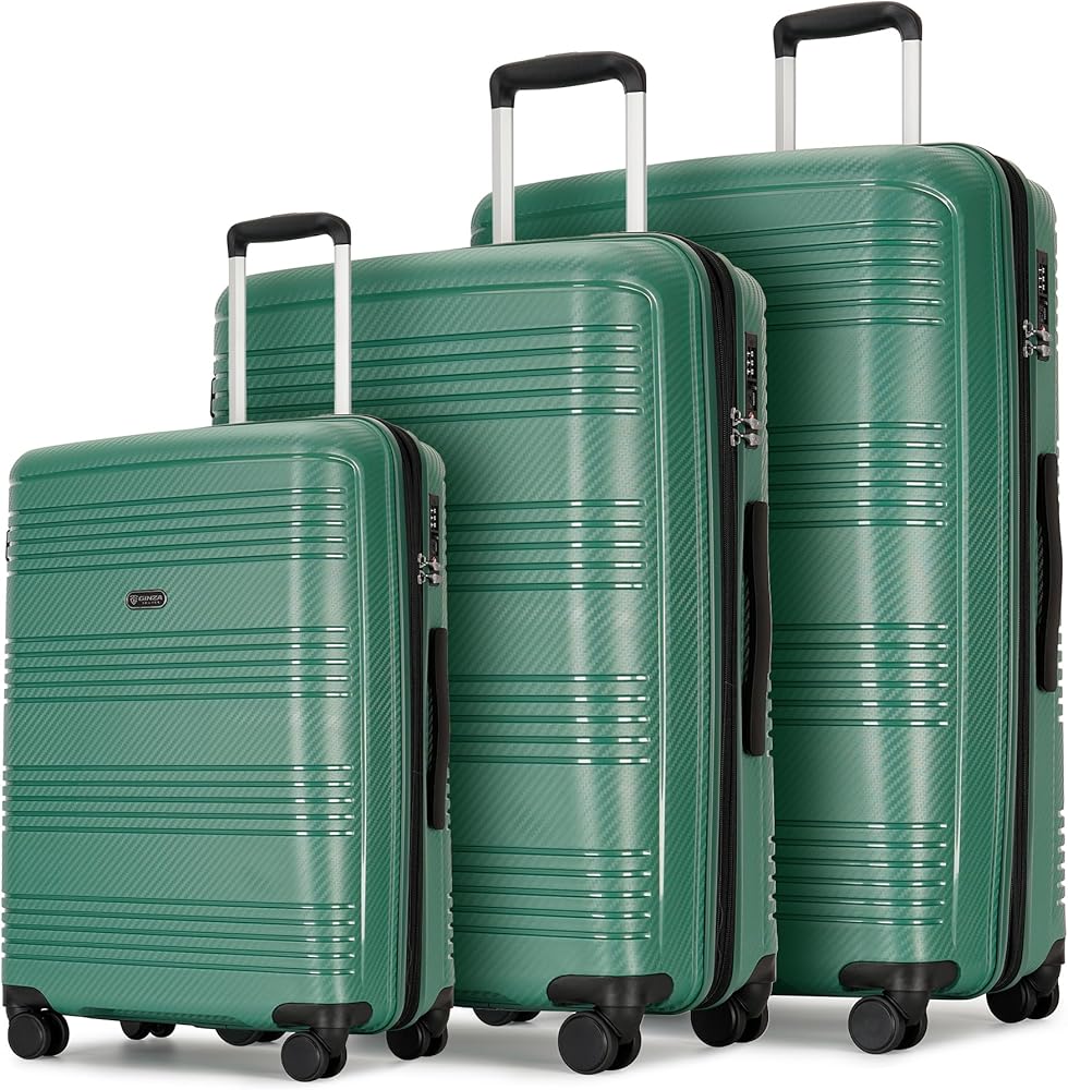 Amazon.com | GinzaTravel 4 Piece Hardshell Expandable Luggage Sets