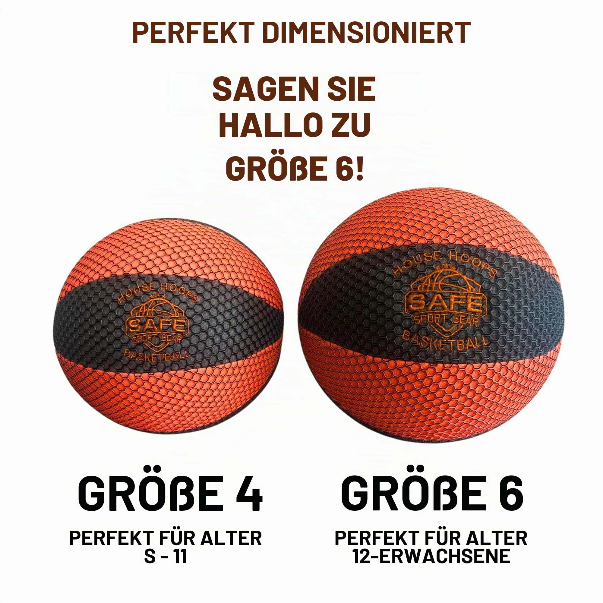 Safe Sport Gear HouseHoops Basketball – Hochwertiger, Weicher Indoor Basketball für Zuhause – Langlebiges Design – Perfekt für Spaß & Bewegung im Innenbereich