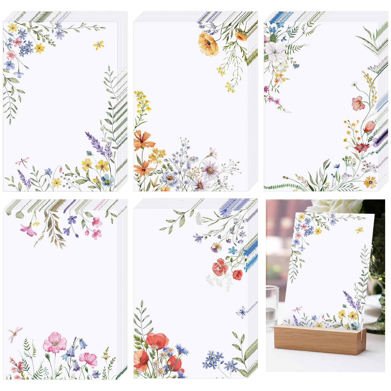PerKoop 50 Pcs Blank Wedding Note Cards Decorative Notecards - View #6