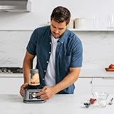 Ninja Foodi Power Nutri Mixer Smoothie Maker 3-in-1, dicke Aufstriche & gefrorene Getränke, Automatikprogramme, 2,1L Krug, 700ml Becher & 400ml Schüssel mit Power-Rührer, 1200W, Silber CB350EU - 6