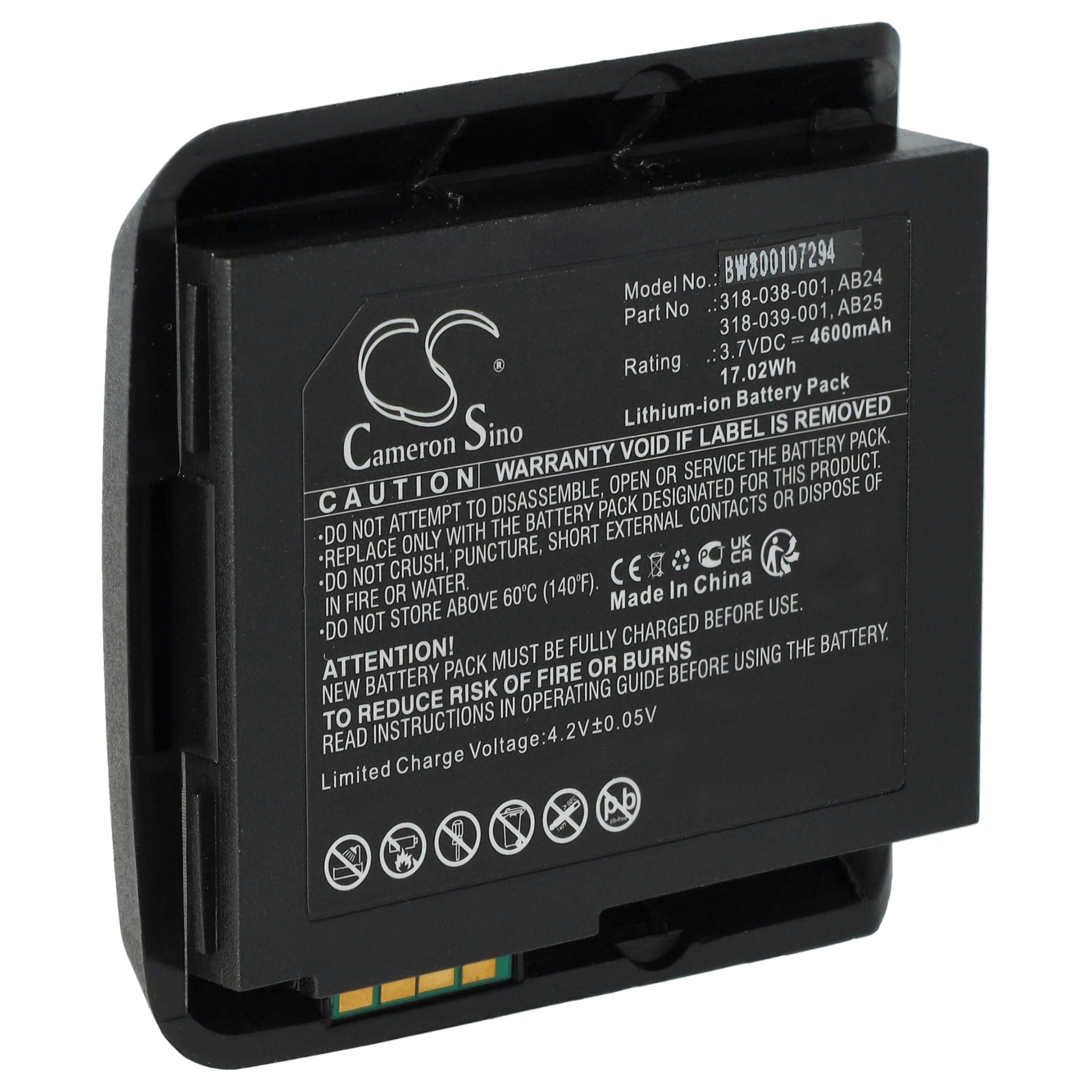 vhbw Akku kompatibel mit Intermec CN50