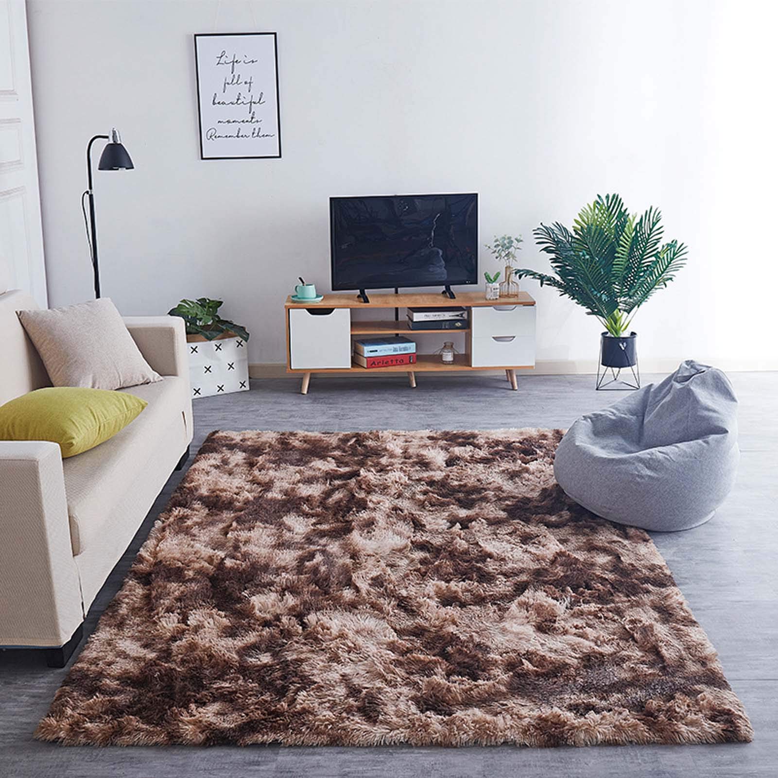 Dywan 80x120 cm, ultramiękki, puszysty, do sypialni, wygodny, puszysty, ze sztucznego futra, odpowiedni na podłogę, sofę, do salonu, dekoracyjny dywan