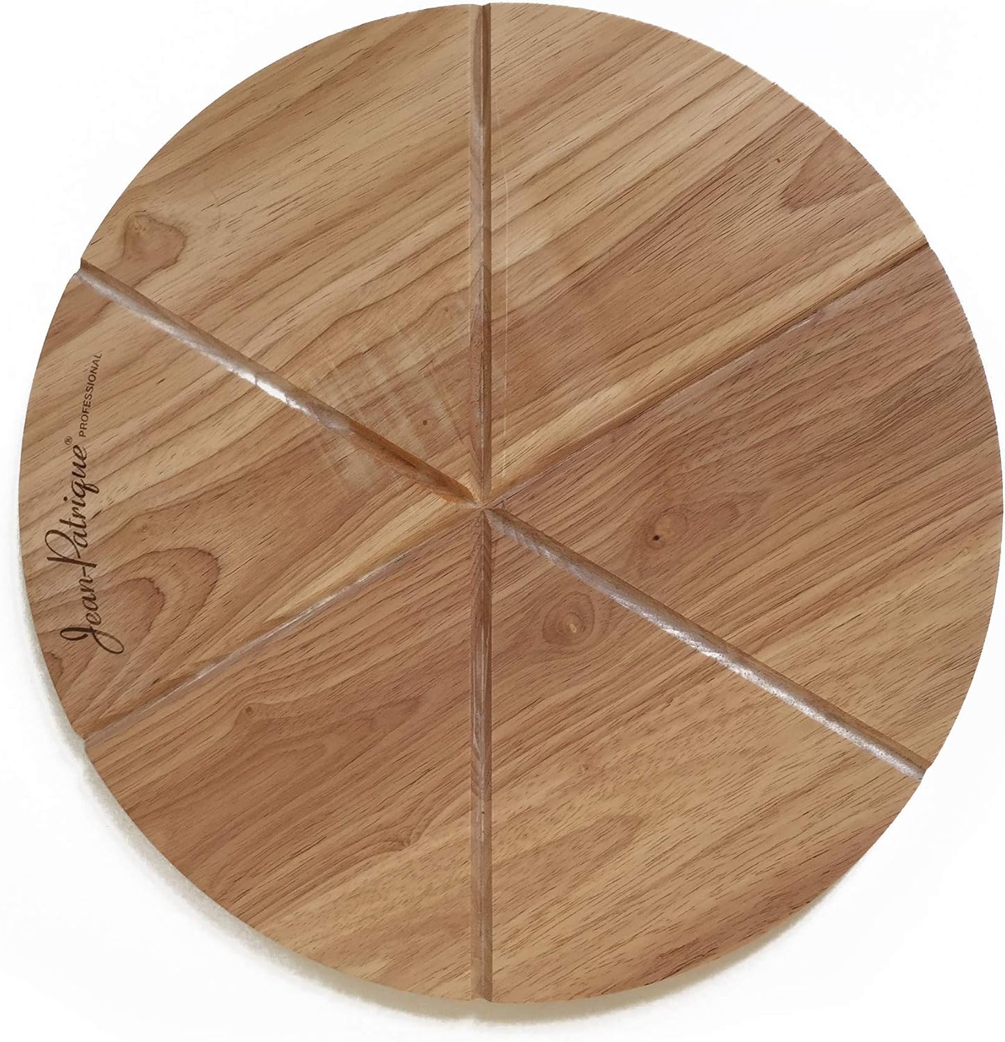 Jean-Patrique Pizza Board And Cutter Set - Includes An Etched Wooden Board, Cutter And 6 Stainless Steel Pizza Knives, From