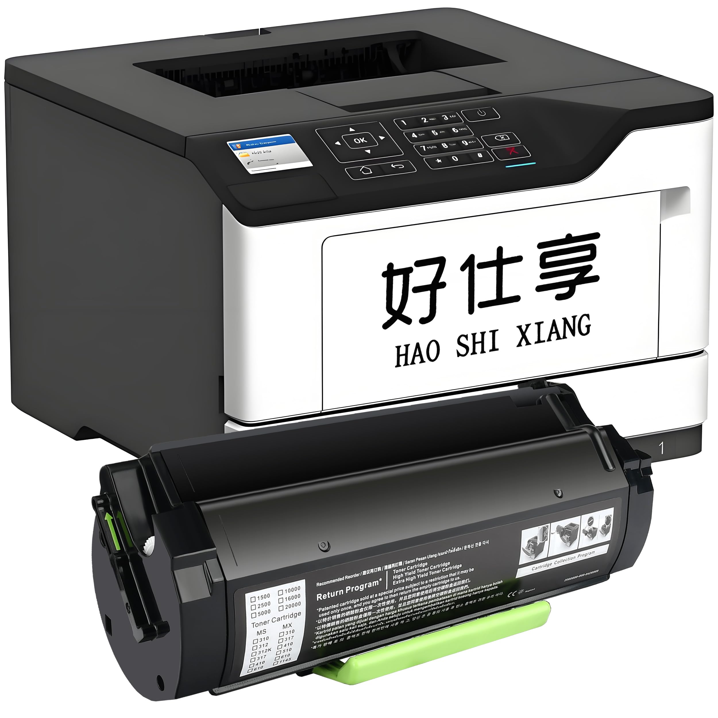 24B6888 - Cartuccia toner di ricambio per stampante laser Lexmark M1242 XM1242, 21.000 pagine, 1 pezzo, colore: Nero