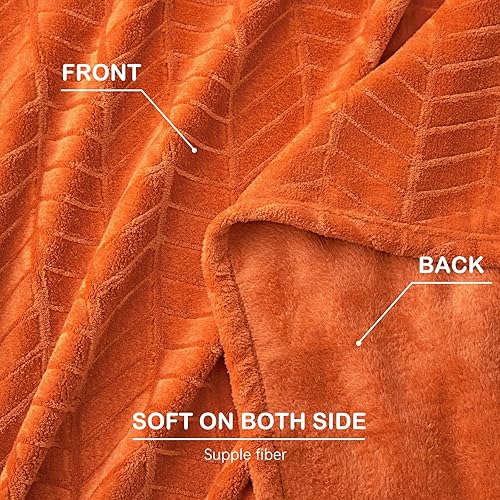 Miniatura 9 de Manta de franela cepillada suave de forro polar verde salvia, con patrón de cheurón para sofá, silla, sofá, manta mullida y cálida de color verde