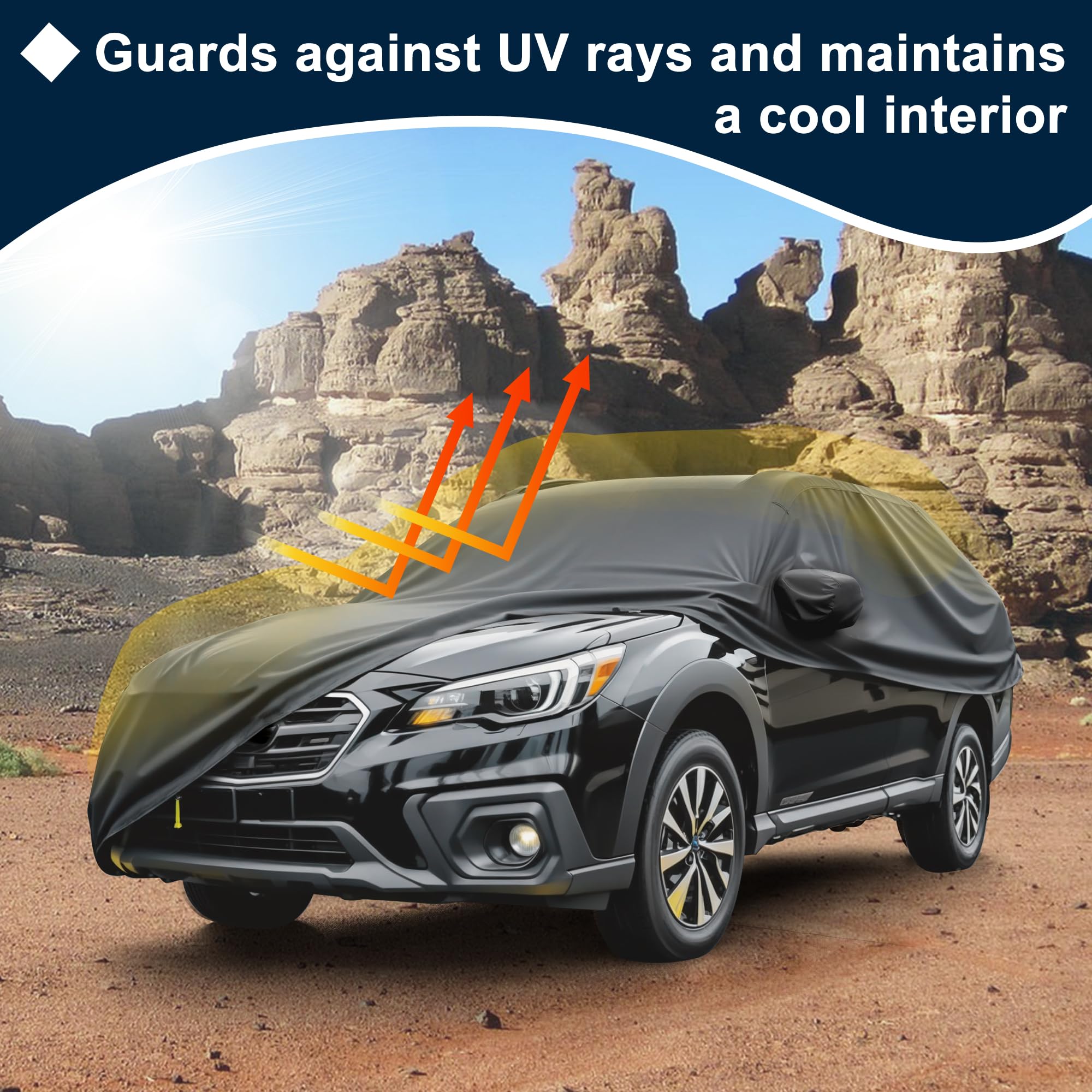 ATOCOVER Car Cover Waterproof Custom Fit for Subaru Outback All Weather for Automobiles Outdoor Snow Sun Dust UV — view 3