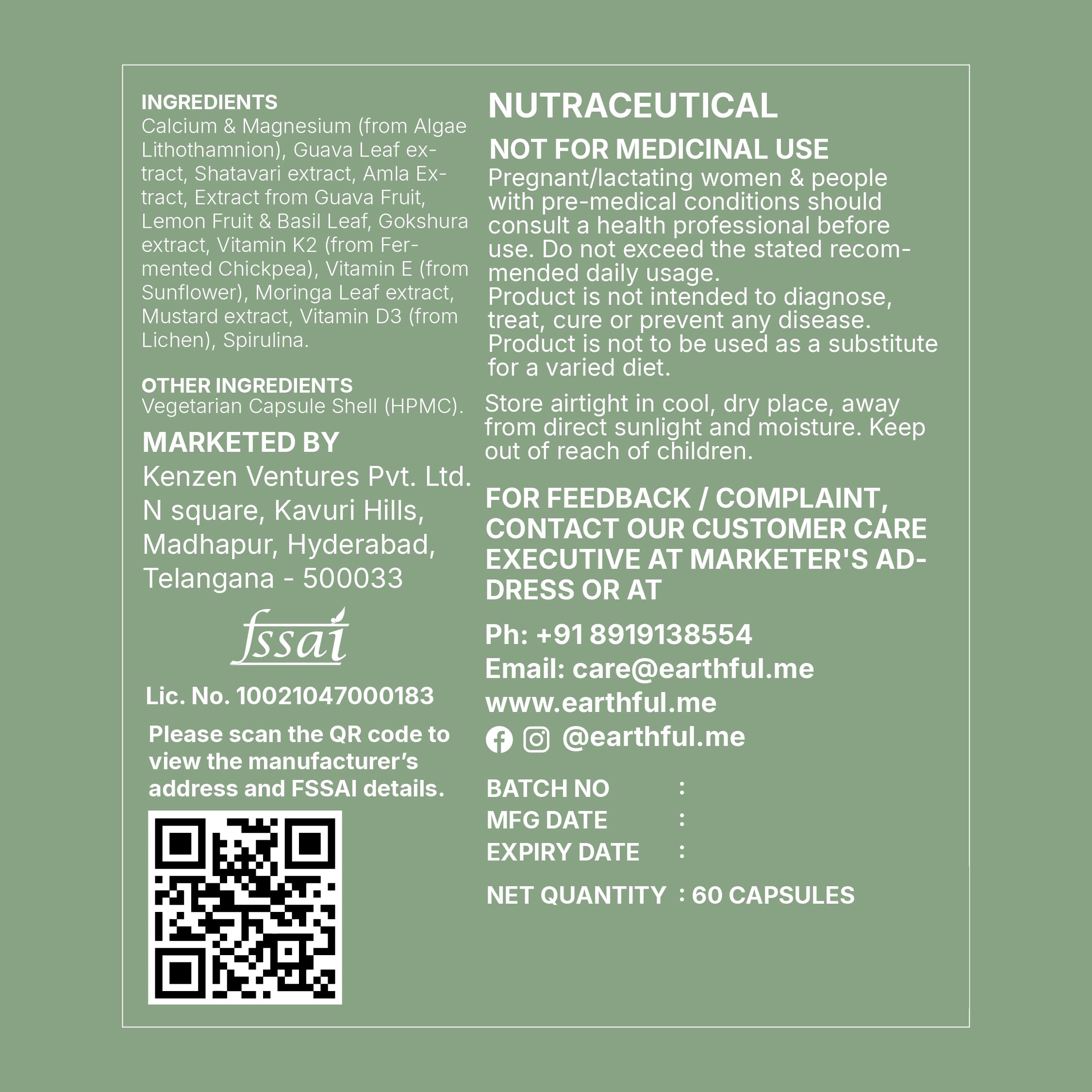 Earthful Menopause Hair Care Combo | Multivitamin Women 40+ & Root Nourish Capsules | 100% Plant, Non-Synthetic | For Hair Health, Hormonal Balance | With Biotin, Grape Seeds, Vitamin D3 & K2 — Amazon image 7