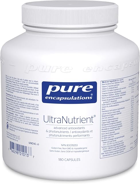 Pure Encapsulations UltraNutrient - Minerals & Multivitamins - Supports Liver & Heart Health* - Supplement for Antioxidants - With Vitamin C, CoQ10 & More - Gluten Free - 180 Capsules