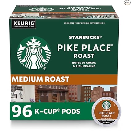 *: 4-Pack 24-Count Starbucks Keurig K-Cup Pods (Pike Place Roast) at Amazon (41.3¢ each)